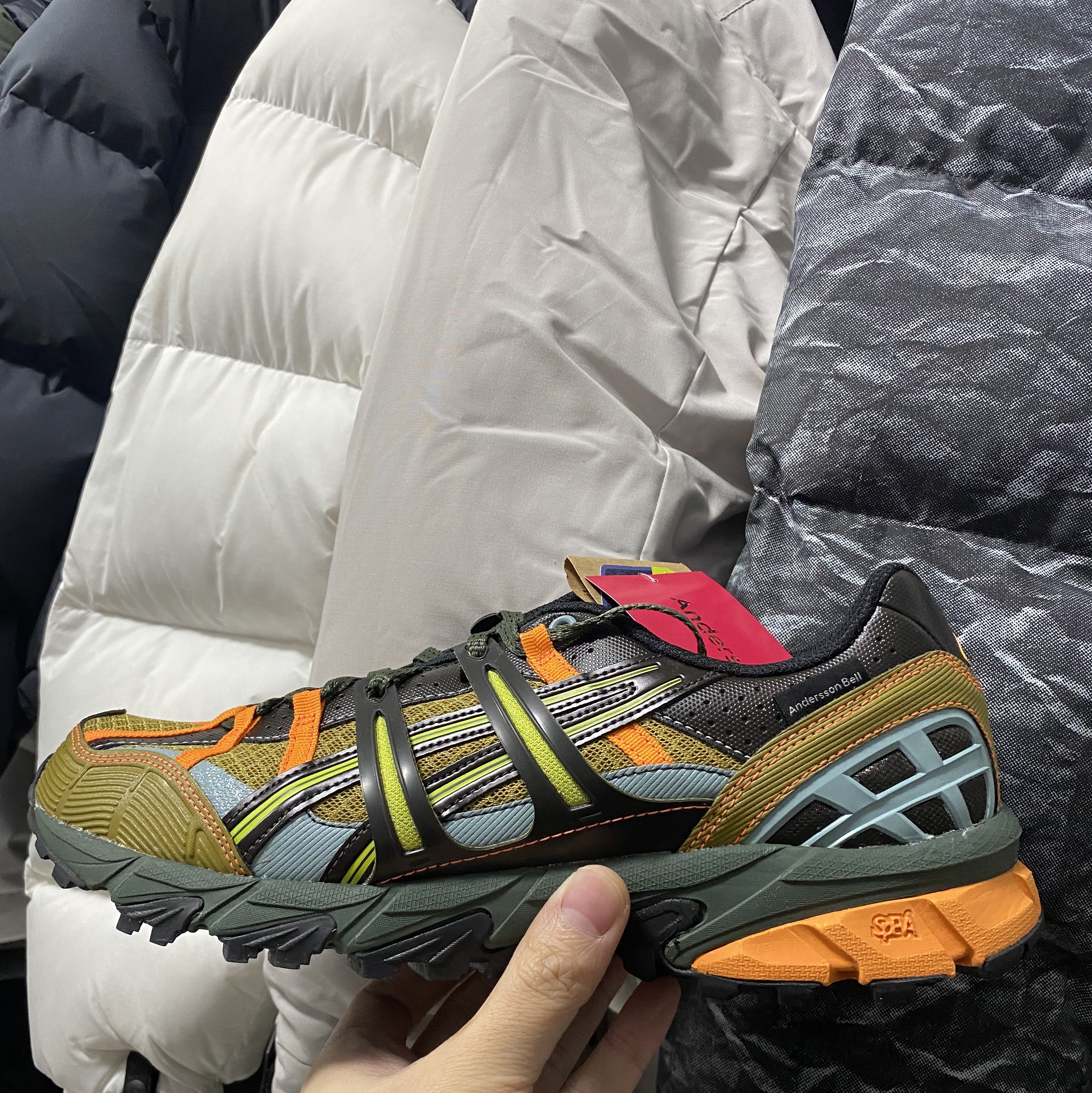 Asics x Andersson Bell Gel-Sonoma 15-50 Olive Oil Dark Brown, The North Face 1996 Eco Nuptse Jacket Black 착용 스타일