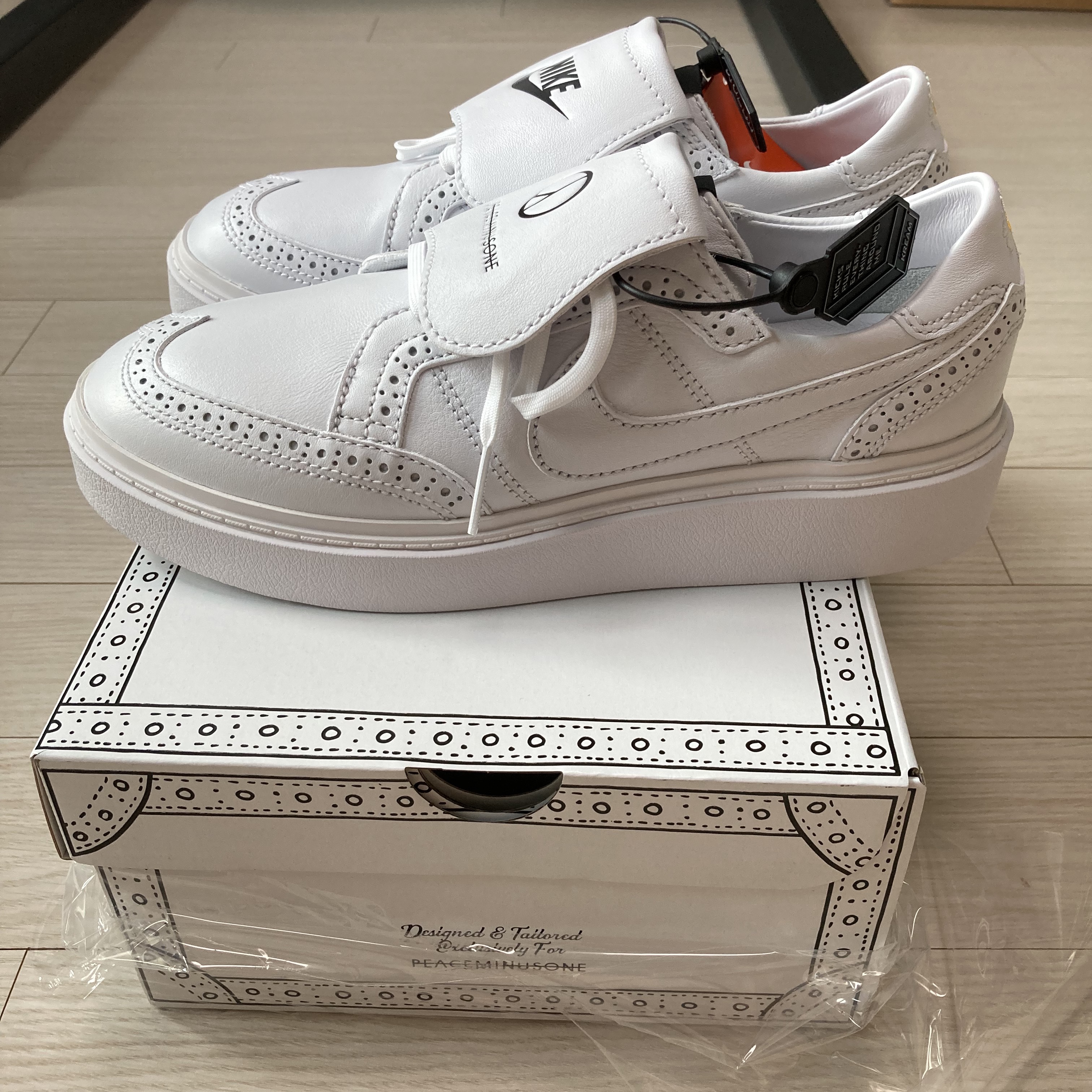 Nike x Peaceminusone Kwondo1 White 착용 스타일 - 2