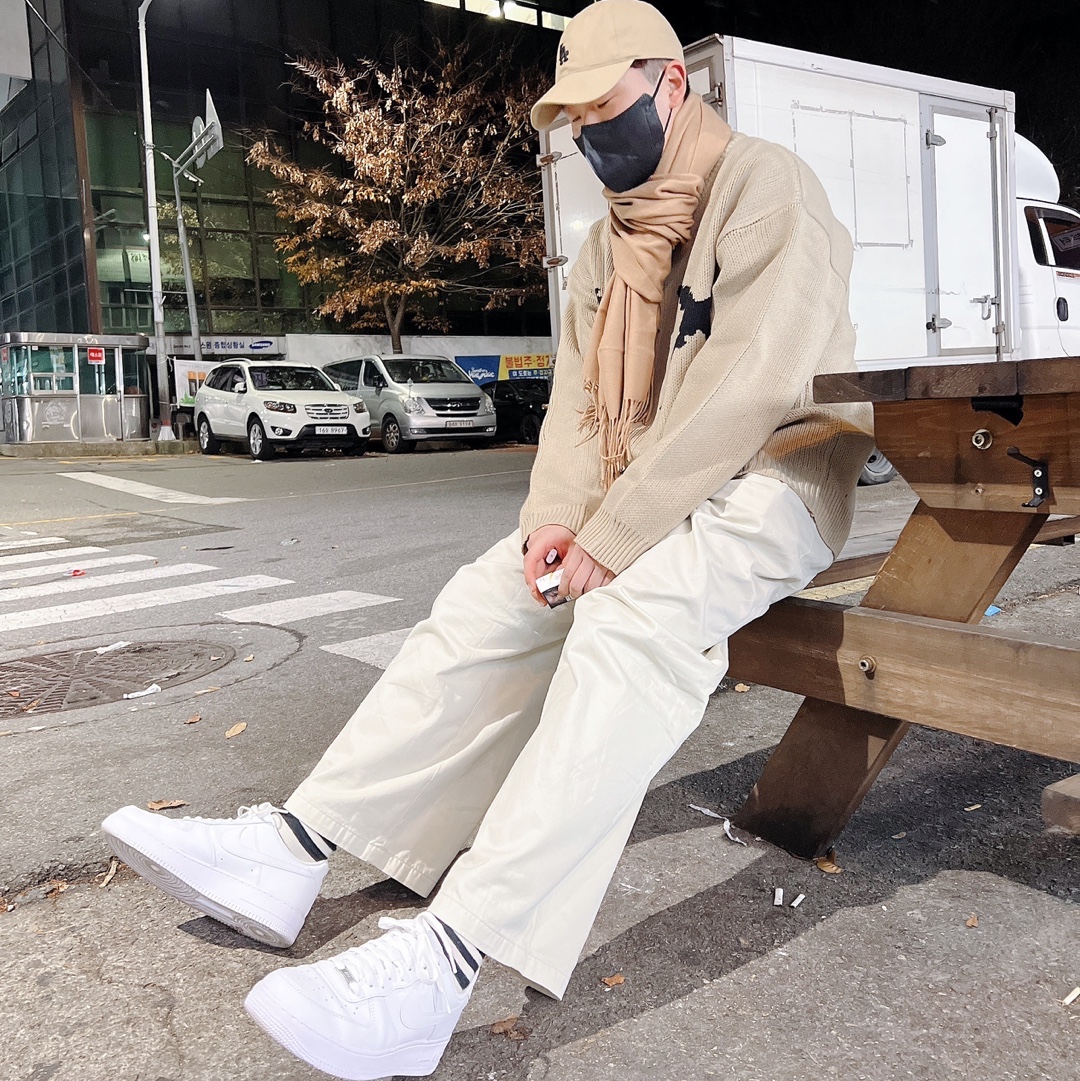 Nike Air Force 1 '07 Low White 착용 스타일