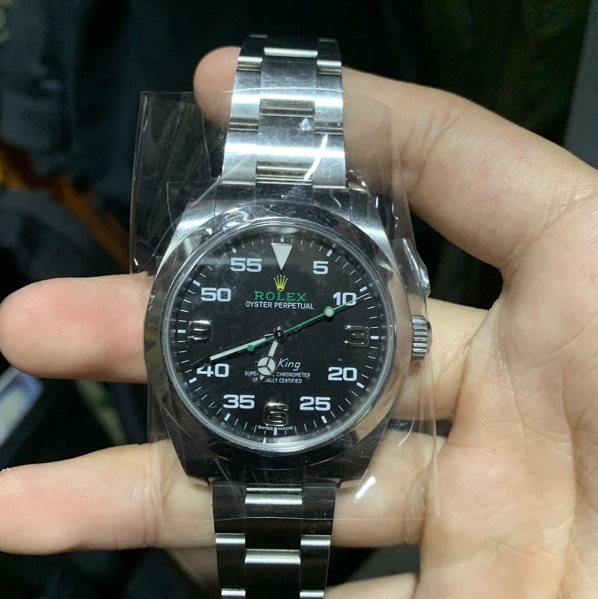 Rolex Air-King 40mm 126900 Black Oyster 착용 스타일 - 1