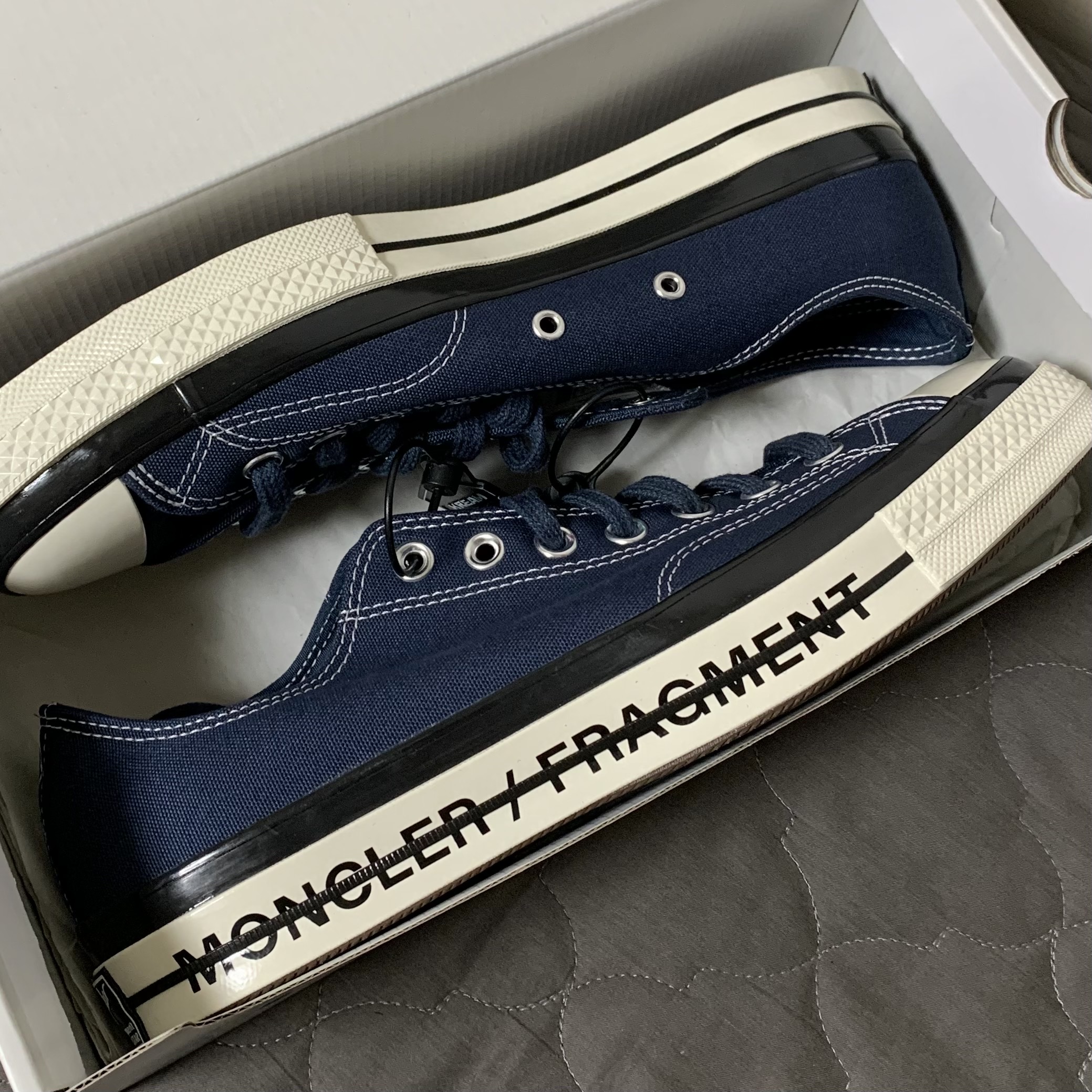 Converse x Moncler x Fragment Chuck 70 Ox Fraylor III Insignia Blue 착용 스타일