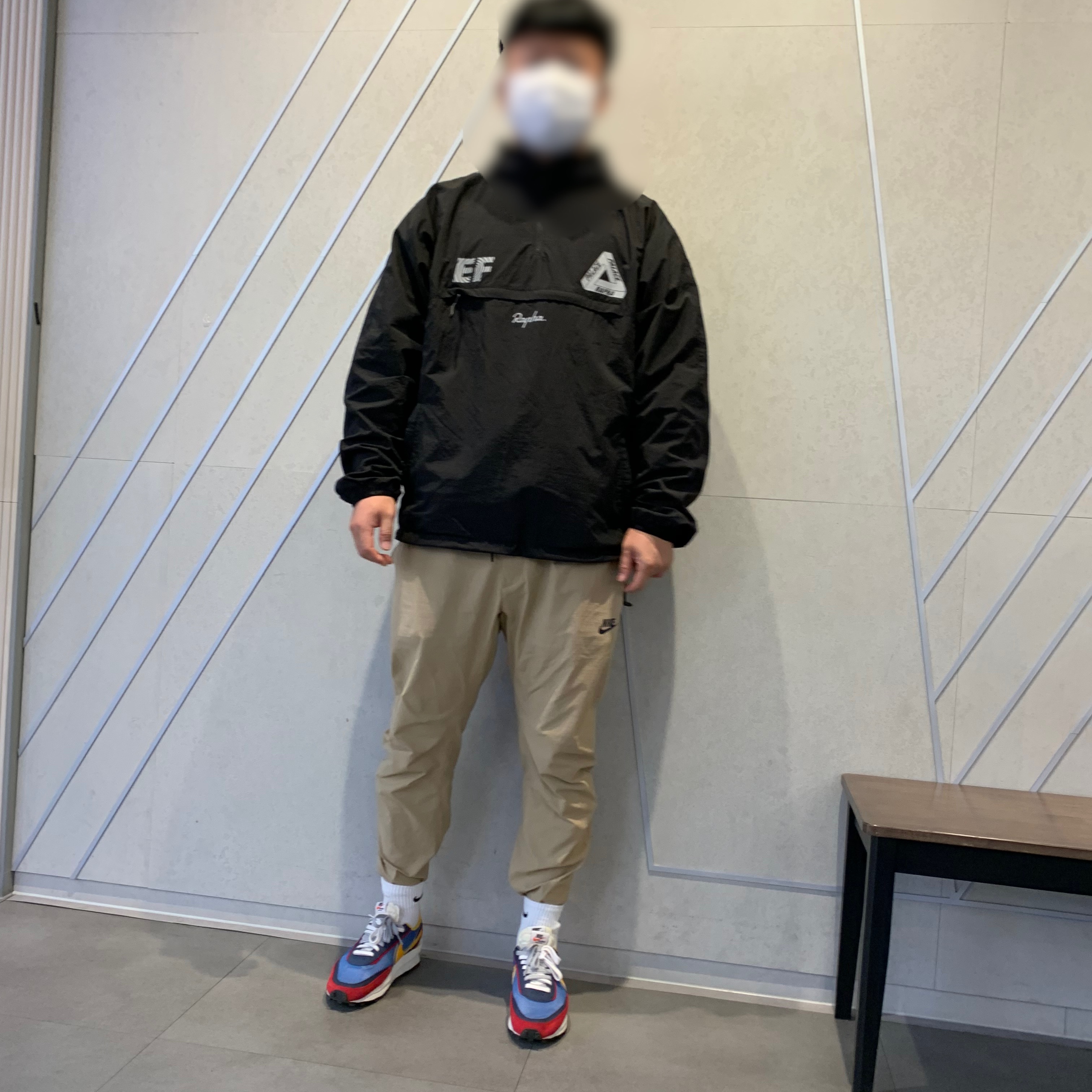 Palace x Rapha EF Education First Pullover Jacket Black - 22SS, Nike x Sacai LDWaffle Blue Multi 착용 스타일 - 2