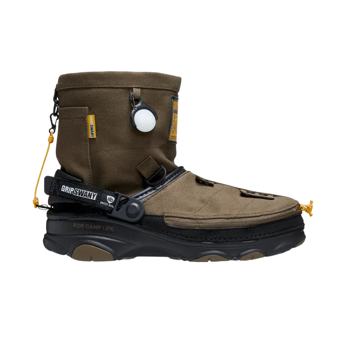 크록스 x 그립 스와니 x 아트모스 클래식 올 터레인 클로그 올리브