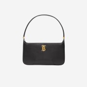 Burberry Leather TB Shoulder Bag Black