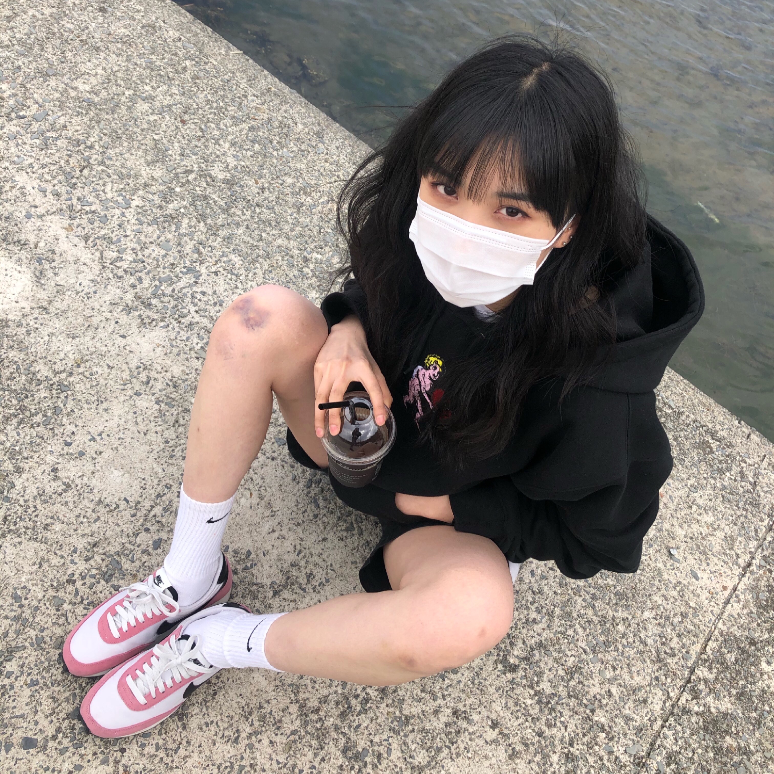 (W) Nike Daybreak Desert Berry 착용 스타일