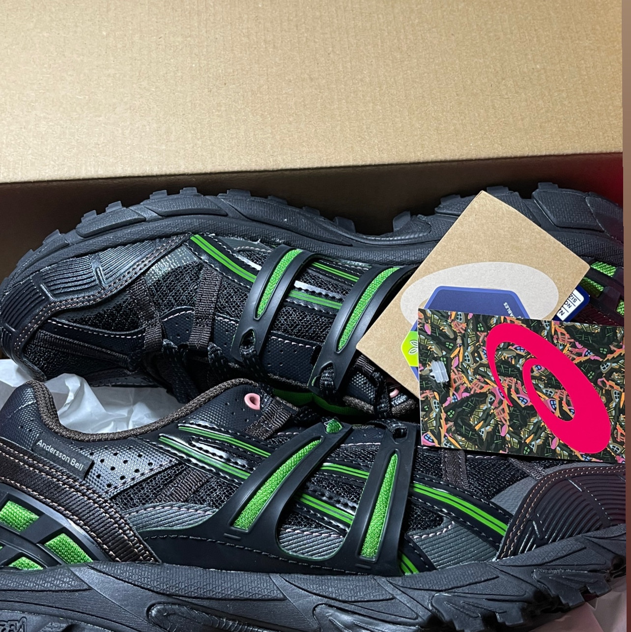 Asics x Andersson Bell Gel-Sonoma 15-50 Black Green 착용 스타일 - 1