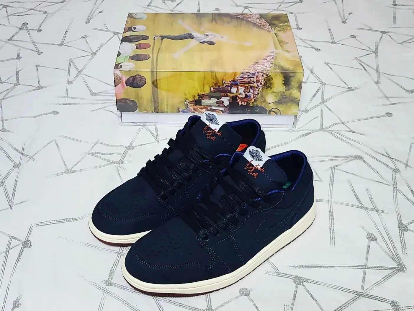 Jordan 1 x Eastside Golf Low Midnight Navy 착용 스타일 - 1