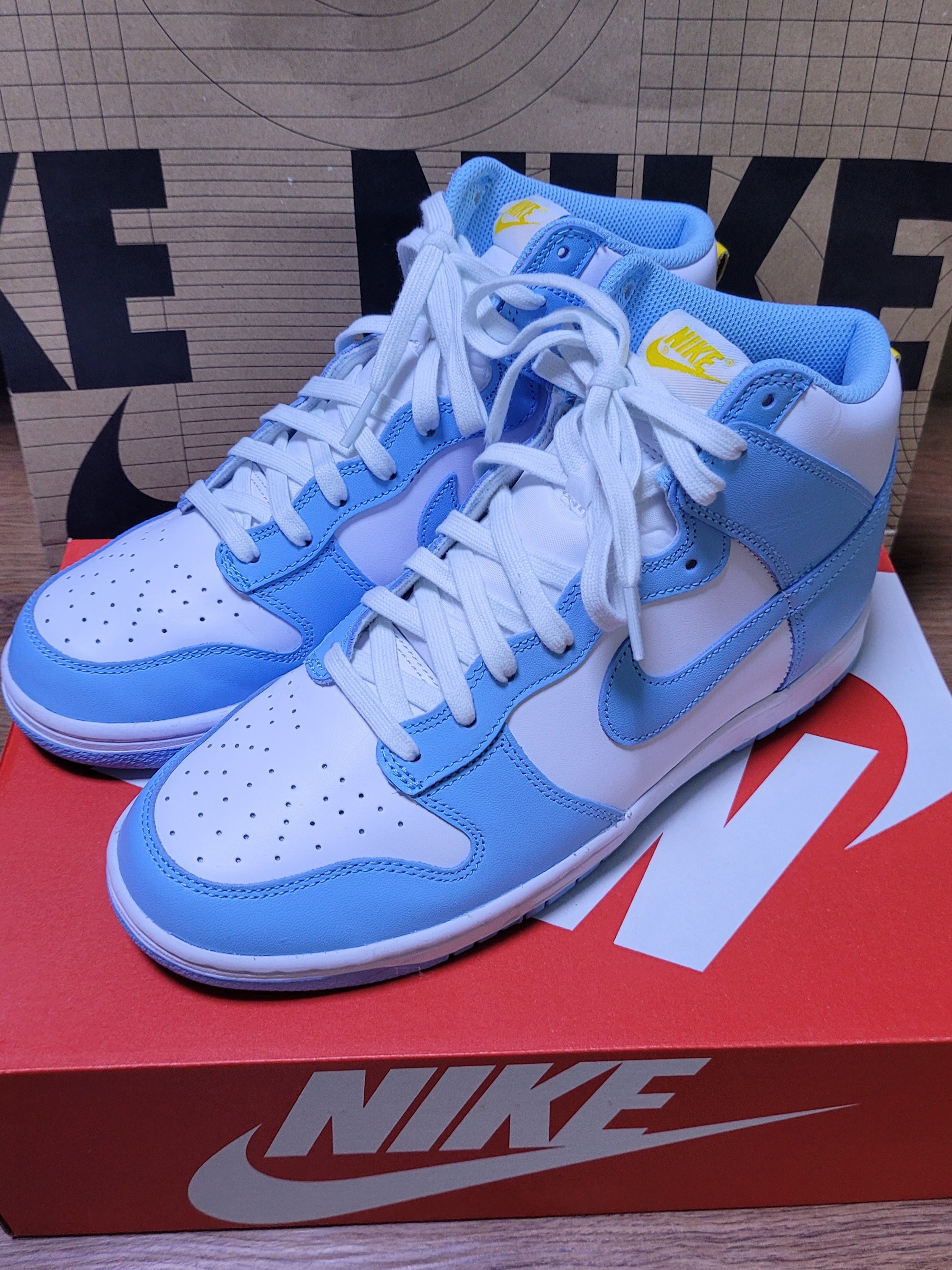 Nike Dunk High Retro Blue Chill 착용 스타일 - 2