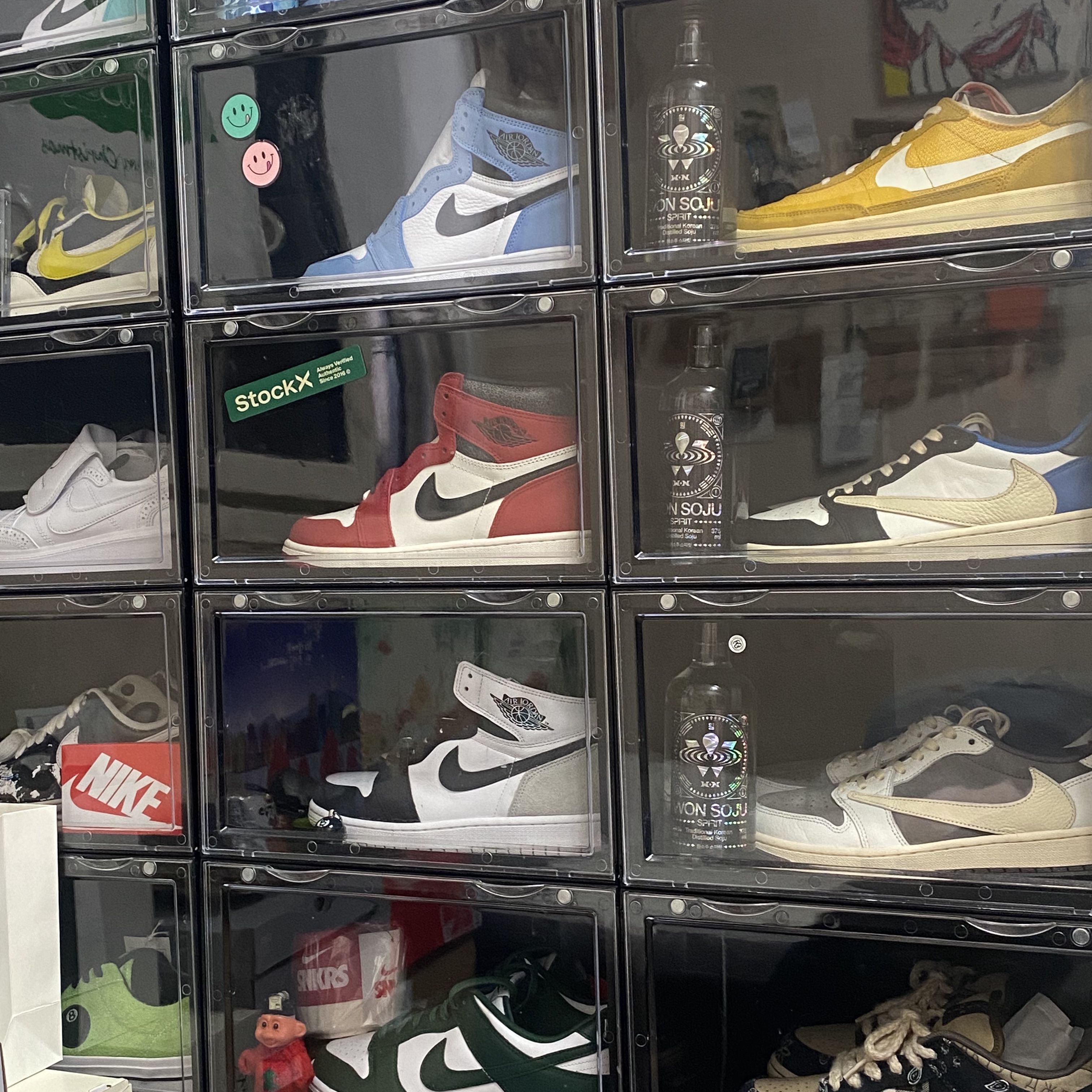Nike x Sacai x Undercover LDWaffle Black Bright Citron, Nike x Peaceminusone Air Force 1 Low Para-Noise 착용 스타일 - 1