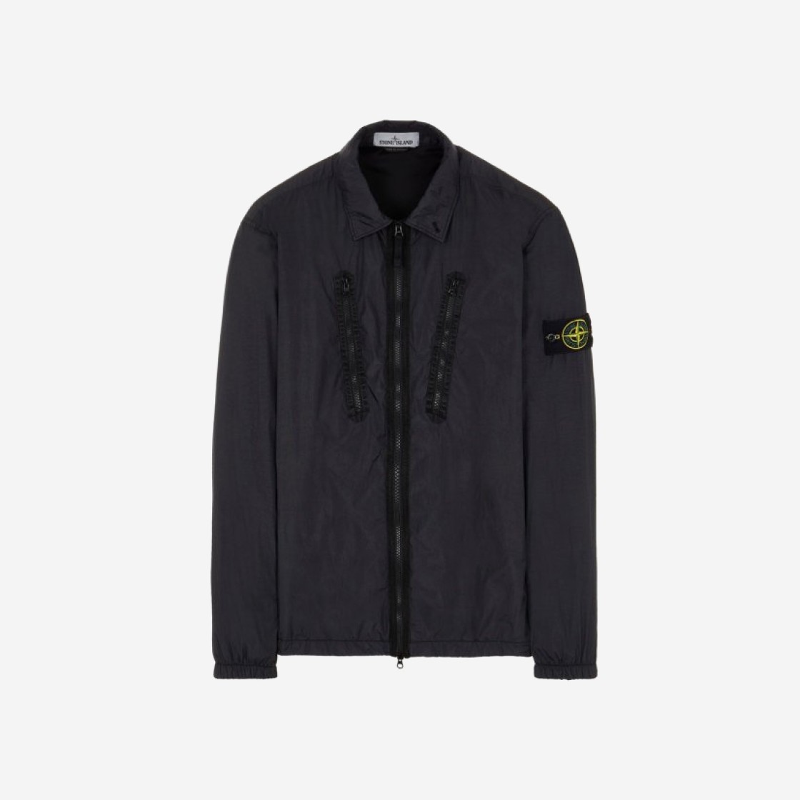 Stone Island 10523 Garment Dyed Crinkle Reps Overshirt Navy Blue - 21FW 상세 이미지 1