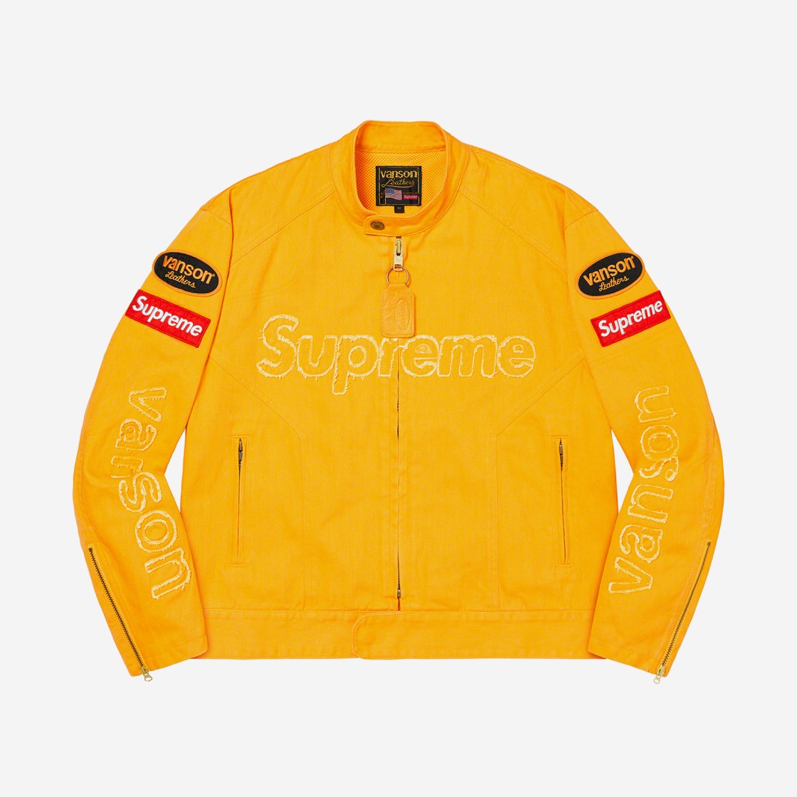 Supreme x Vanson Leathers Cordura Denim Jacket Yellow - 22FW 상세 이미지 1