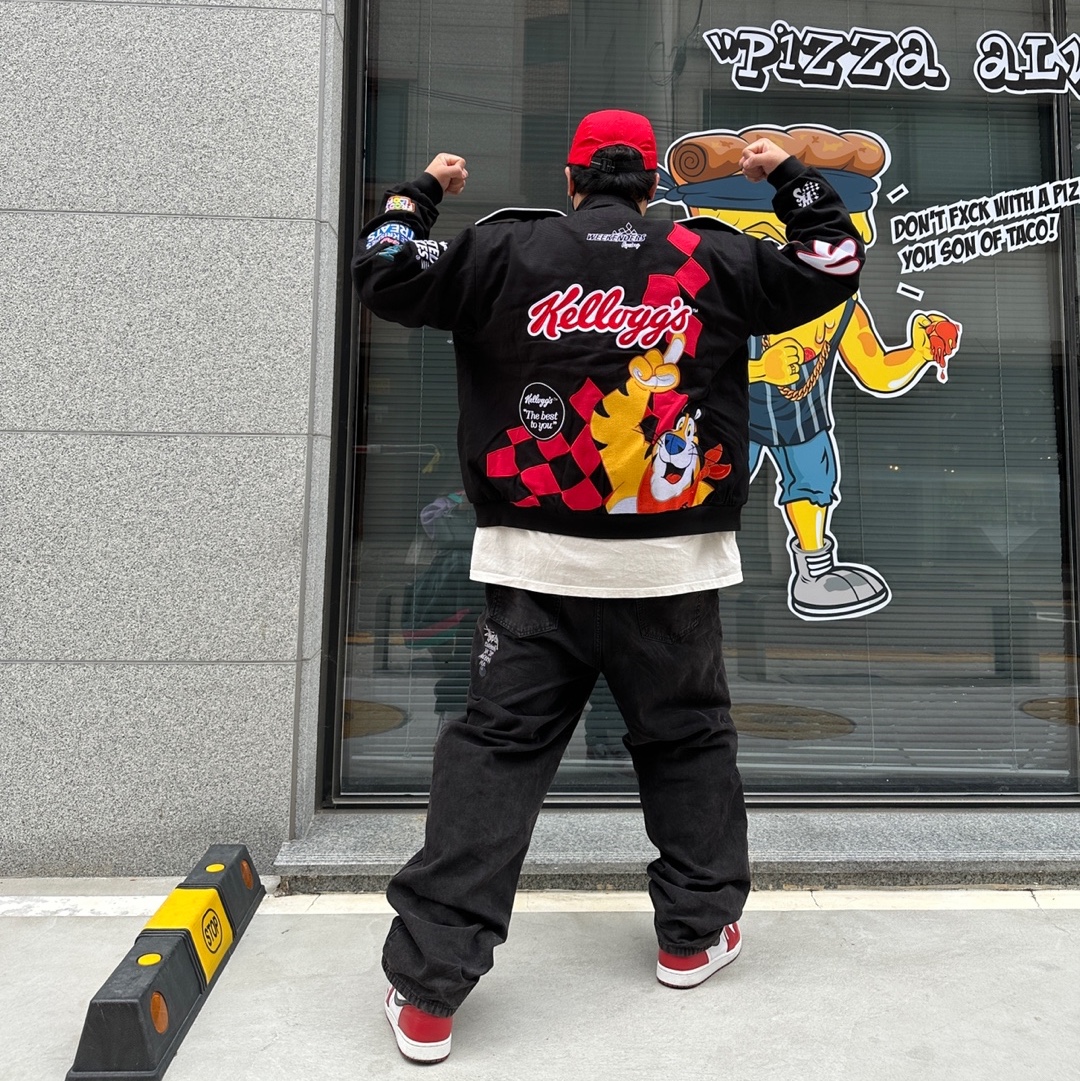 Jordan 1 Retro High OG Chicago 2015, Stussy Washed Canvas Big OL' Jean Black 착용 스타일 - 1