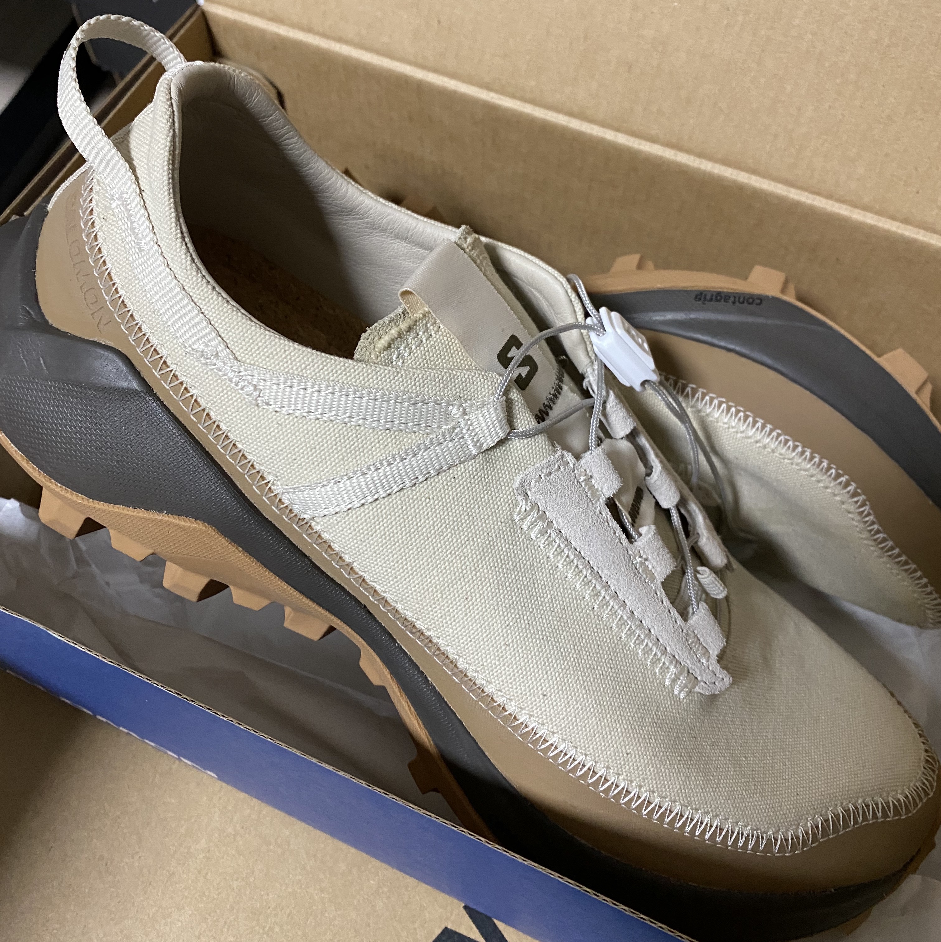 Salomon x Ranra Cross Pro Turtledove Rainy Day 착용 스타일