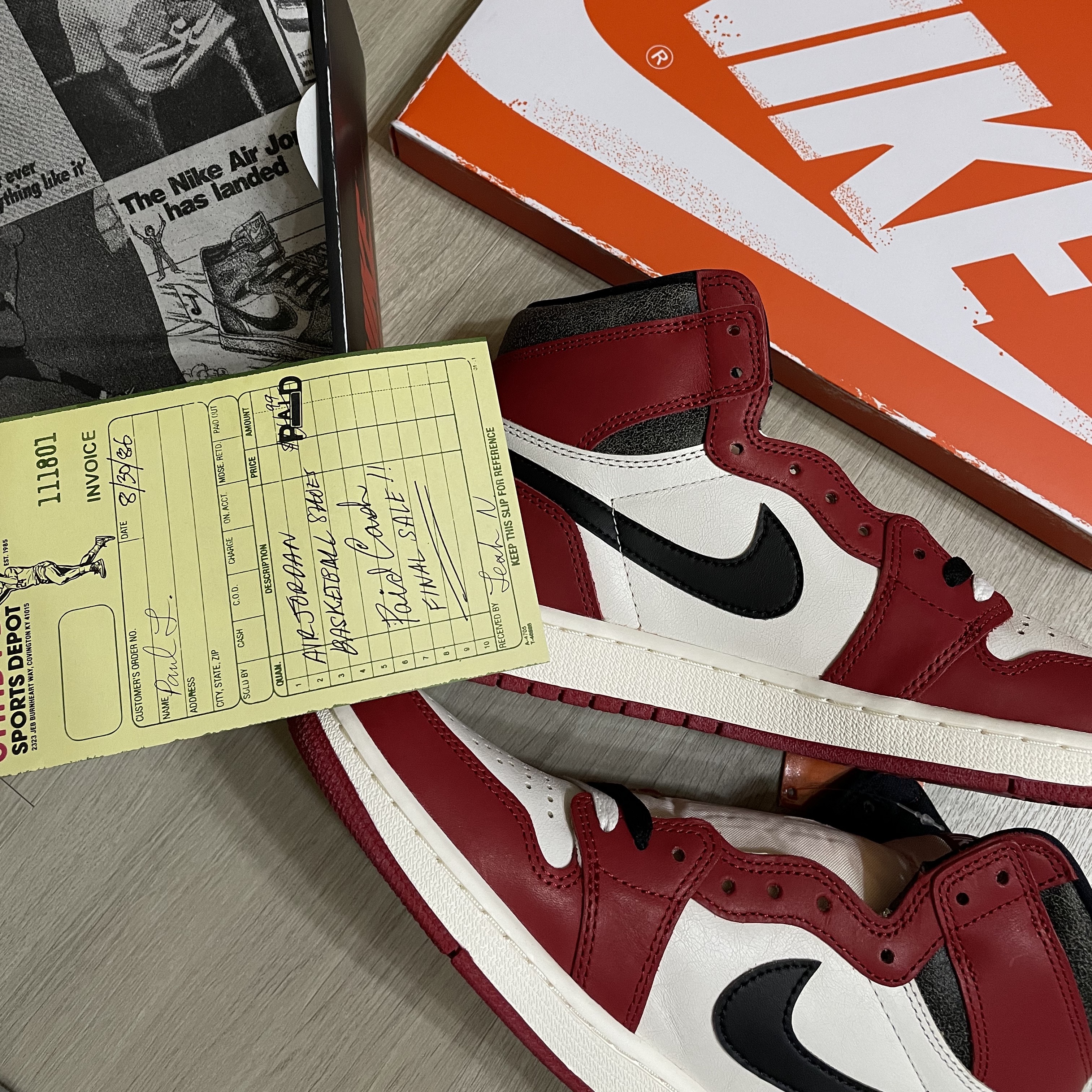 Jordan 1 Retro High OG Chicago 2022, (GS) Jordan 1 Retro High OG Chicago 2022 착용 스타일 - 1