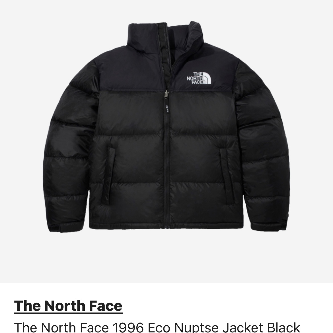 The North Face 1996 Eco Nuptse Jacket Black 착용 스타일