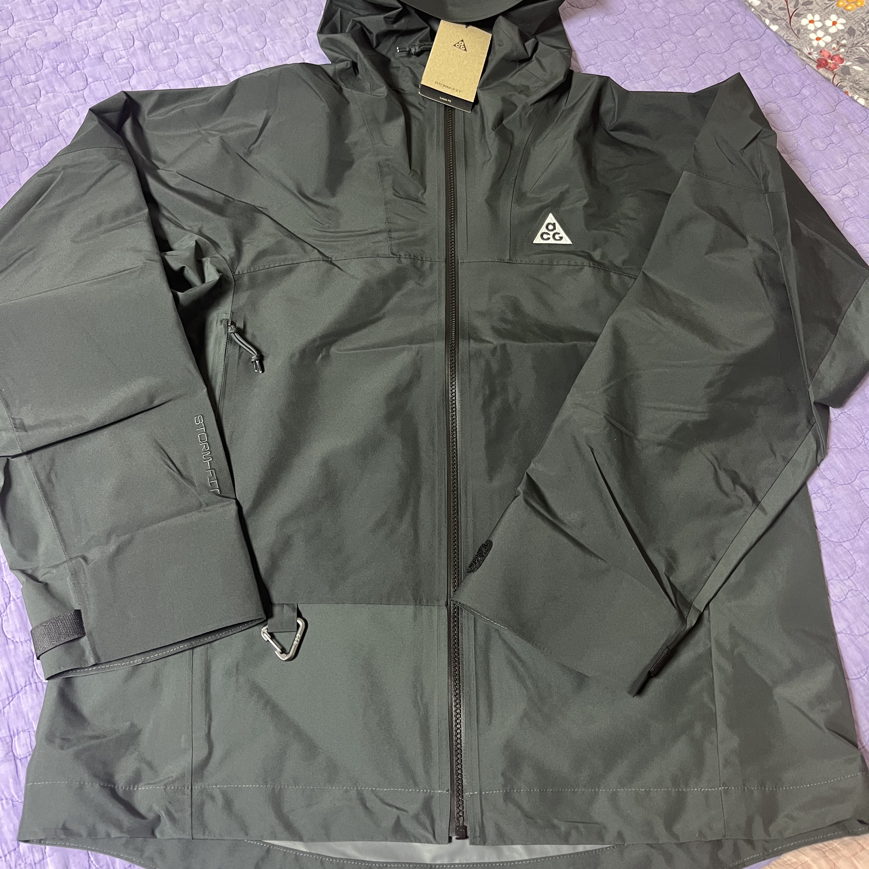 Nike ACG Storm-Fit ADV Cascade Rains Full Zip Shell Jacket Off Noir - Asia 착용 스타일 - 1