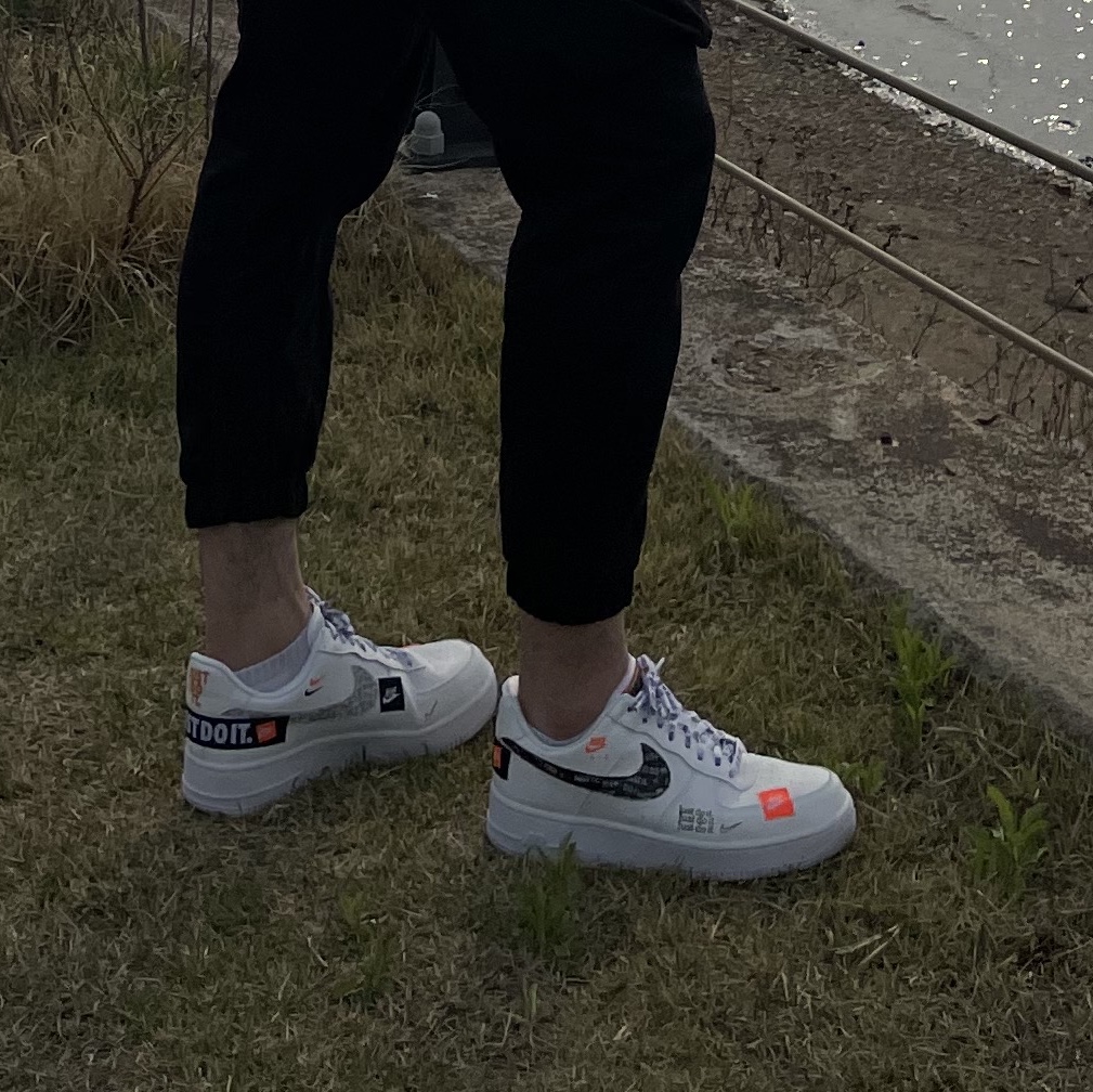 Nike Air Force 1 Low Just Do It Pack White Black 착용 스타일