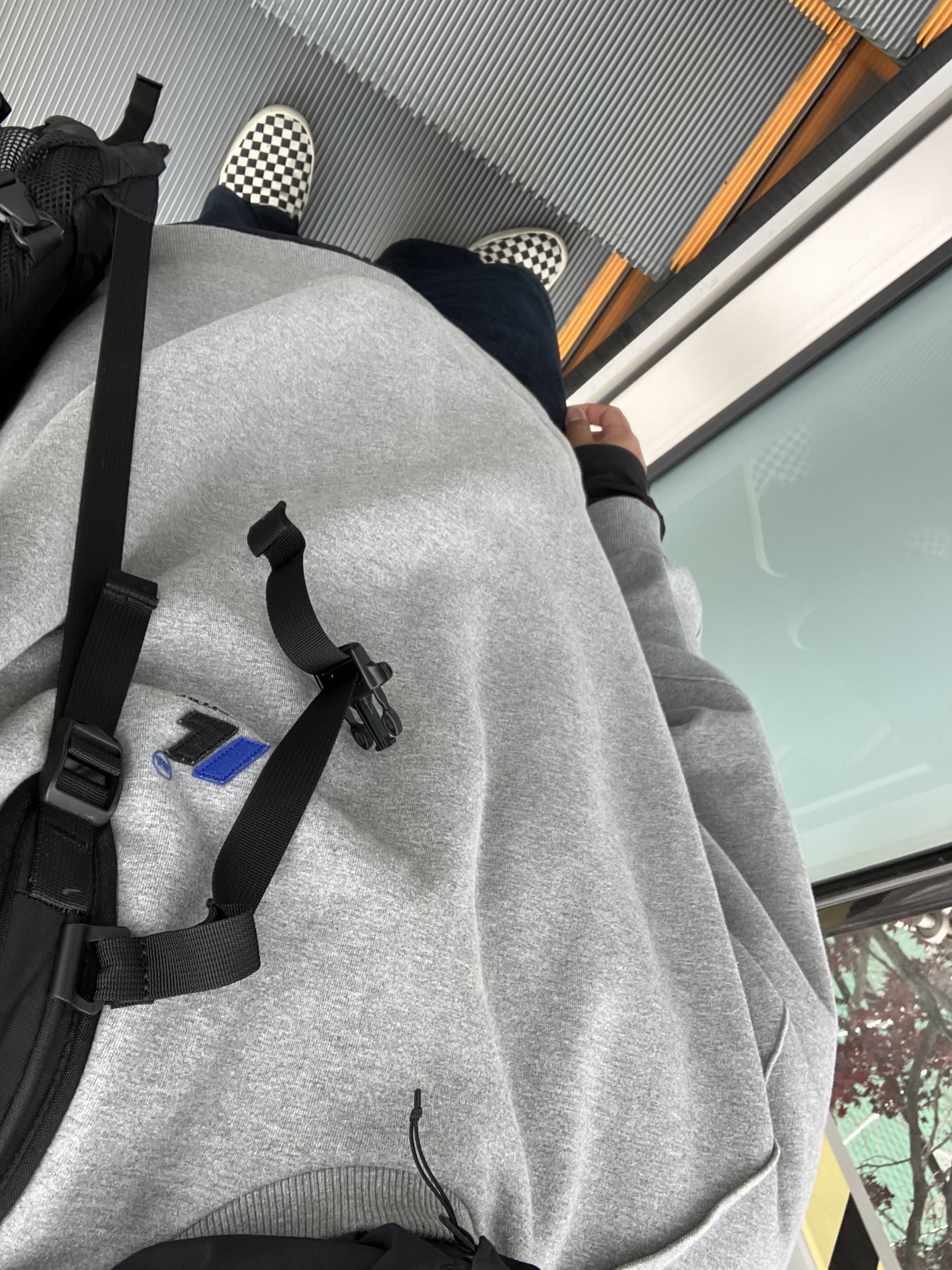 Arc'teryx Gamma SL Hoody Black, Vans Checkerboard Comfycush One Black 착용 스타일