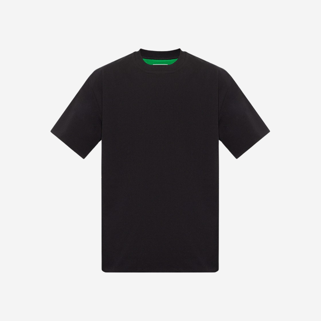 Bottega Veneta Double Layered Cotton Jersey T-Shirt Black Parakeet 상세 이미지 1