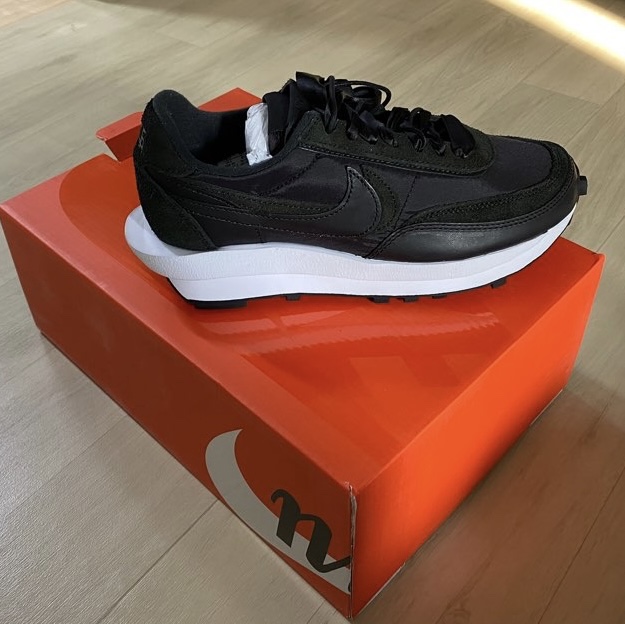Nike x Sacai LDWaffle Black Nylon 착용 스타일