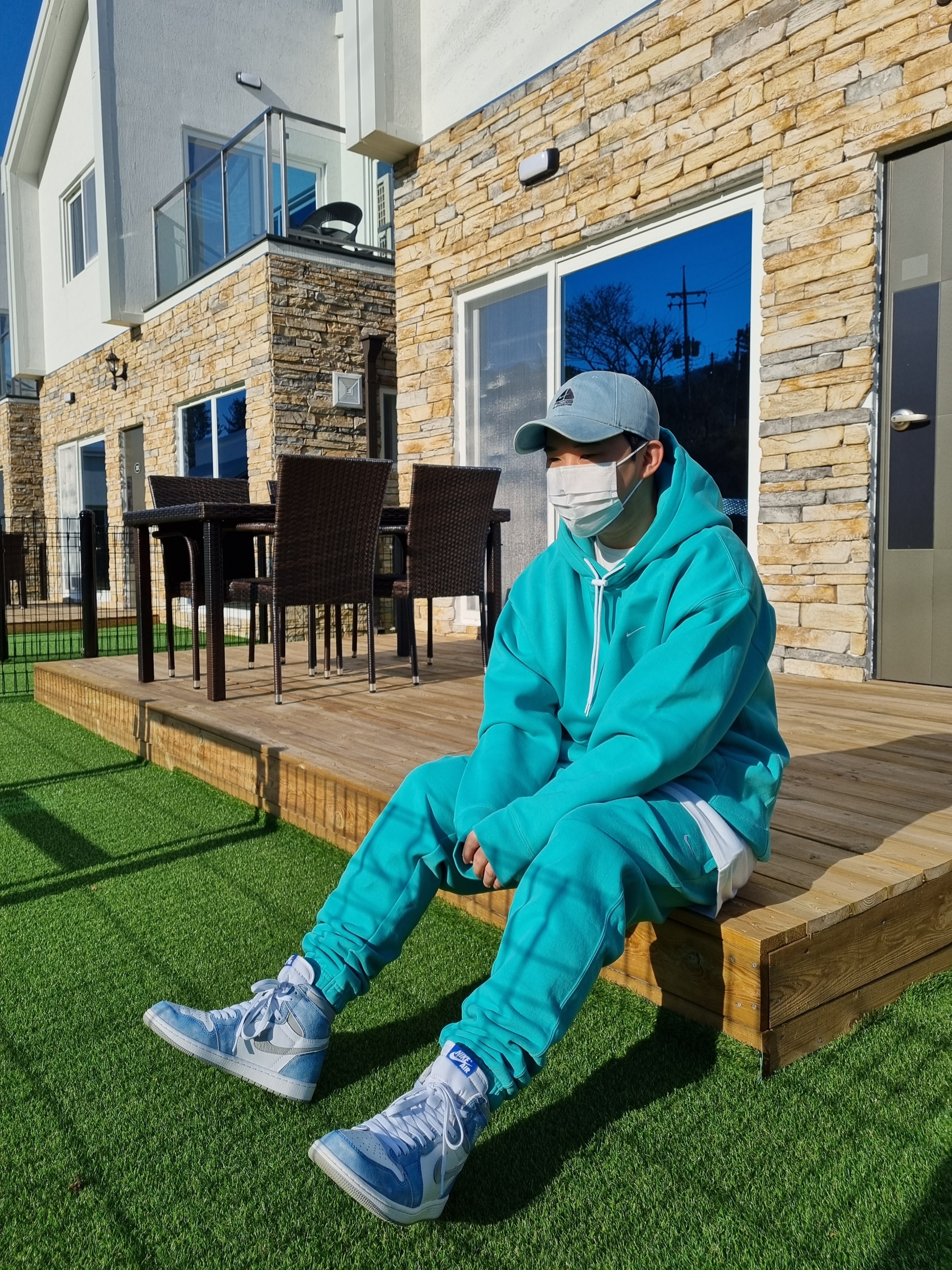 Nike NRG Solo Swoosh Fleece Hoodie Washed Teal - US/EU, Nike NRG Solo Swoosh Fleece Pants Washed Teal - Asia ์ฐฉ์ฉ ์คํ์ผ