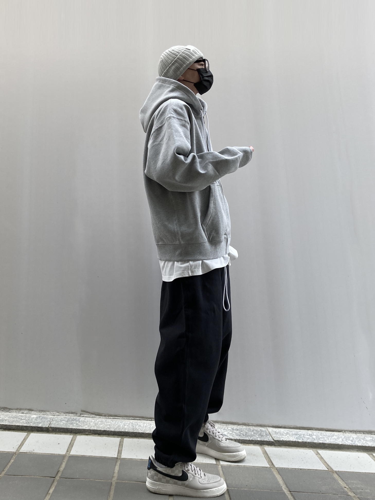 Nike NRG Solo Swoosh Fleece Pants Black - US/EU, Nike NRG Solo Swoosh Fleece Pants Black White - Asia 착용 스타일 - 3