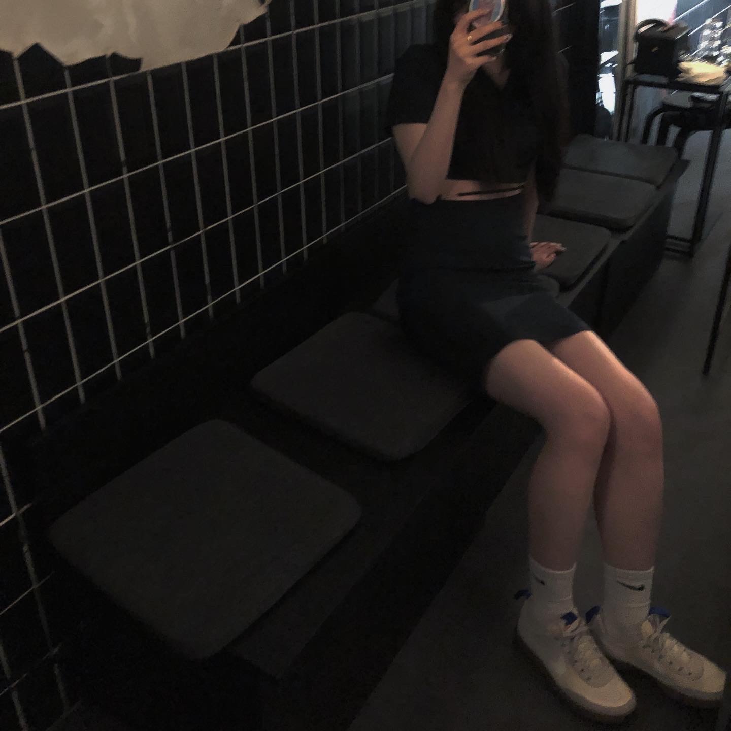 (W) Nike x Jacquemus NRG Short Sleeve Polo Dress Dark Obsidian - Asia, Nike x Tom Sachs General Purpose Shoe Light Cream 착용 스타일 - 1