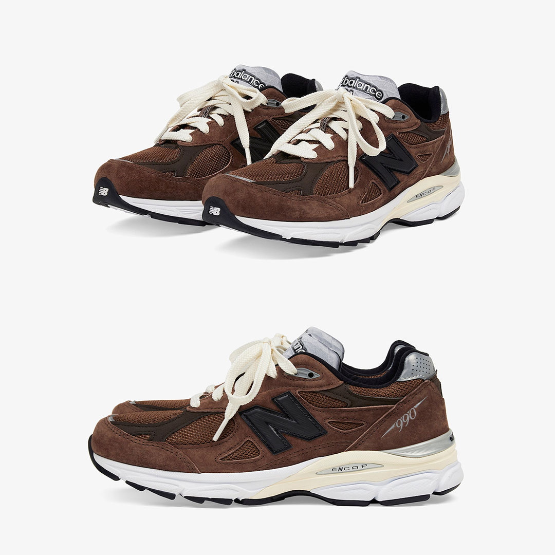 New Balance x JJJJound 990v3 Made in USA Montreal Brown 착용 스타일 - 2