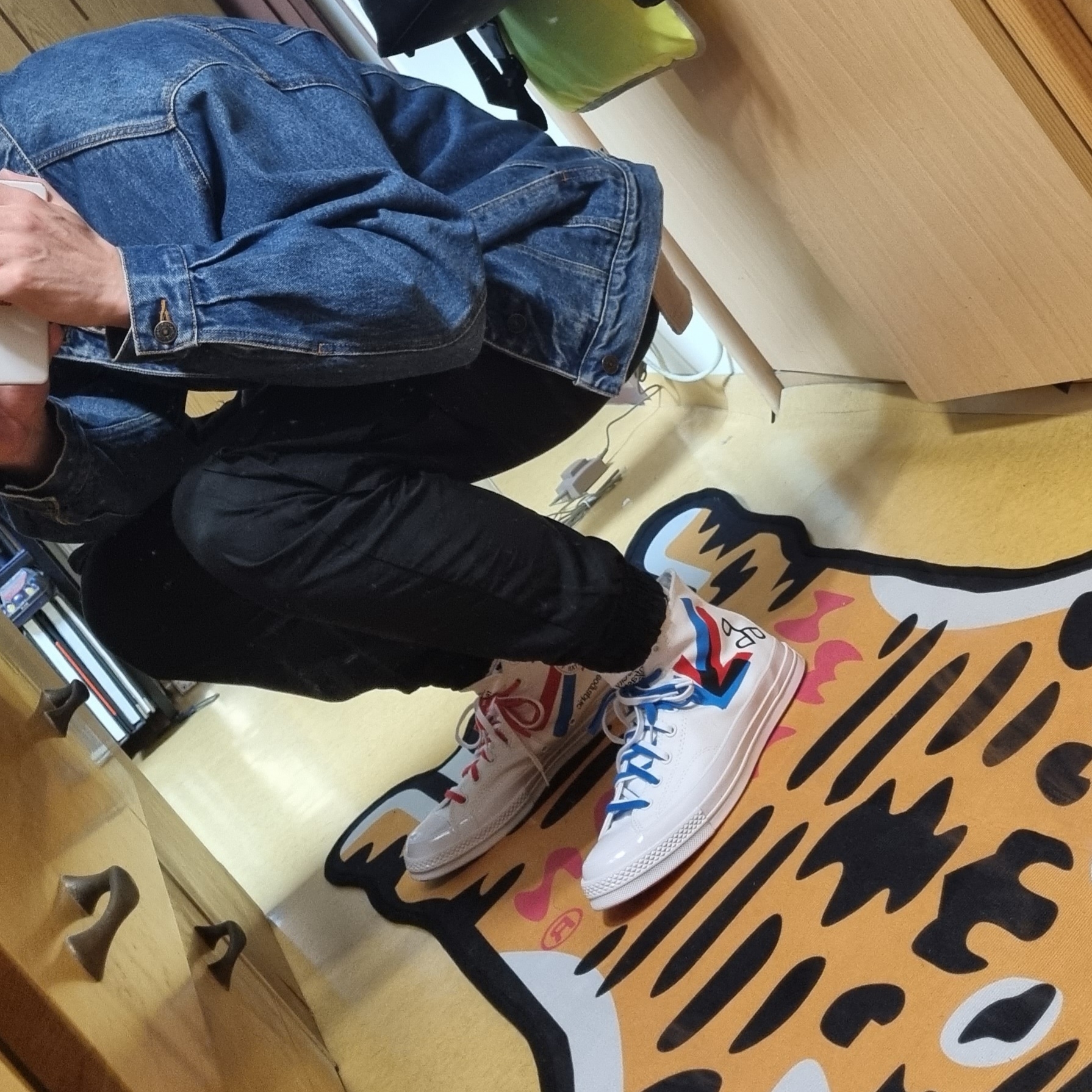 Converse x Patta x Experimental Jetset Chuck 70 High White 착용 스타일