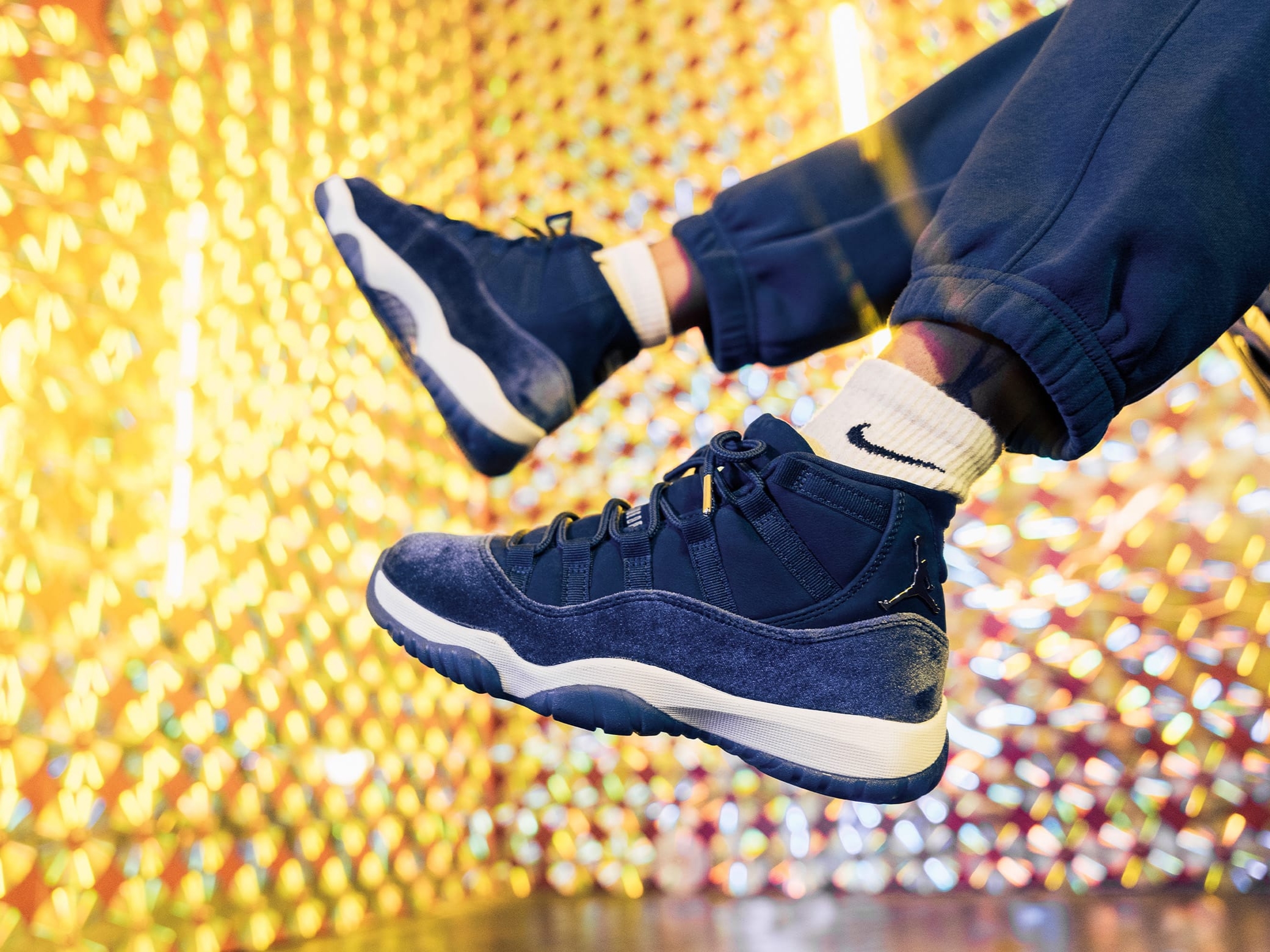 (W) Jordan 11 Retro Midnight Navy 착용 스타일
