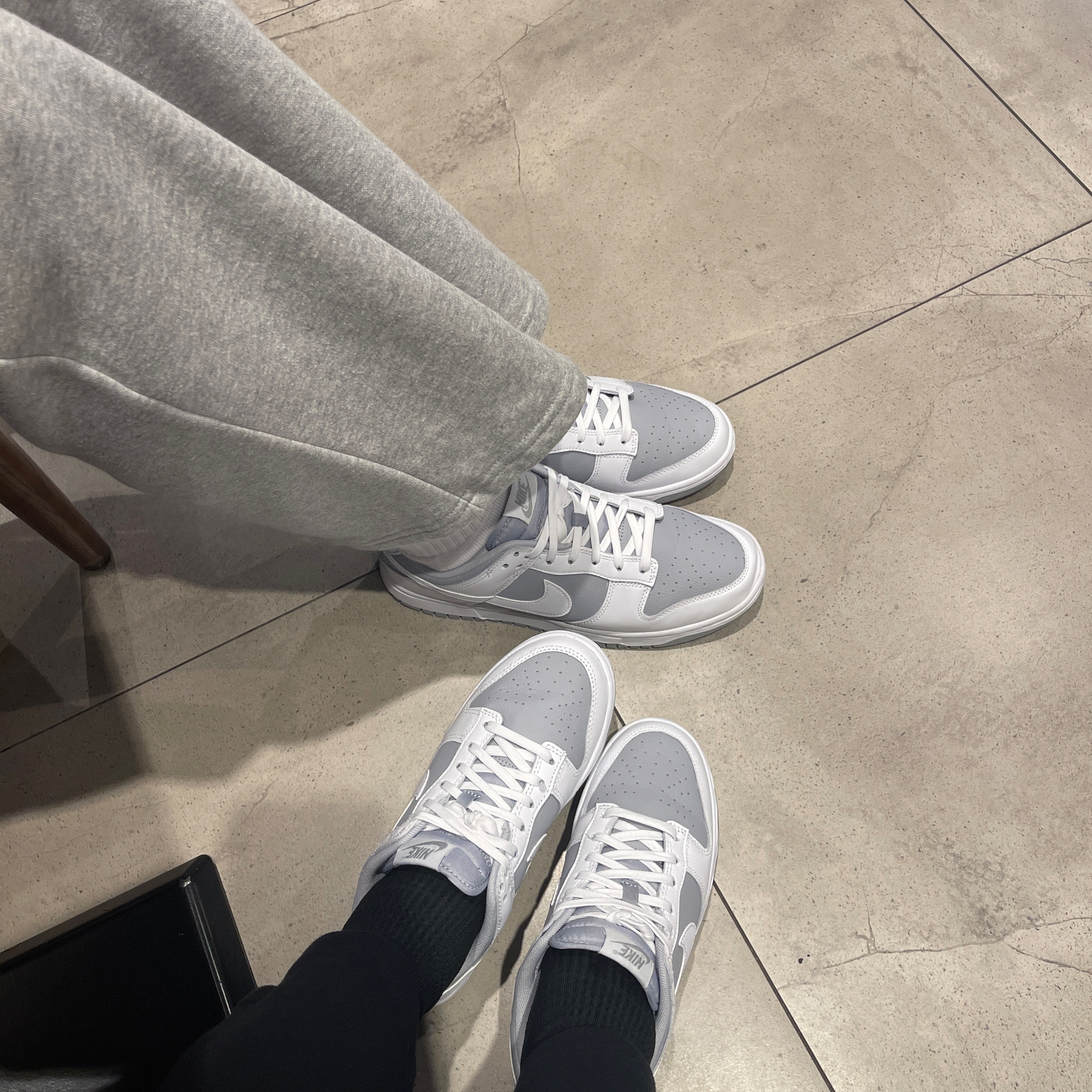Nike Dunk Low Retro White Neutral Grey 착용 스타일