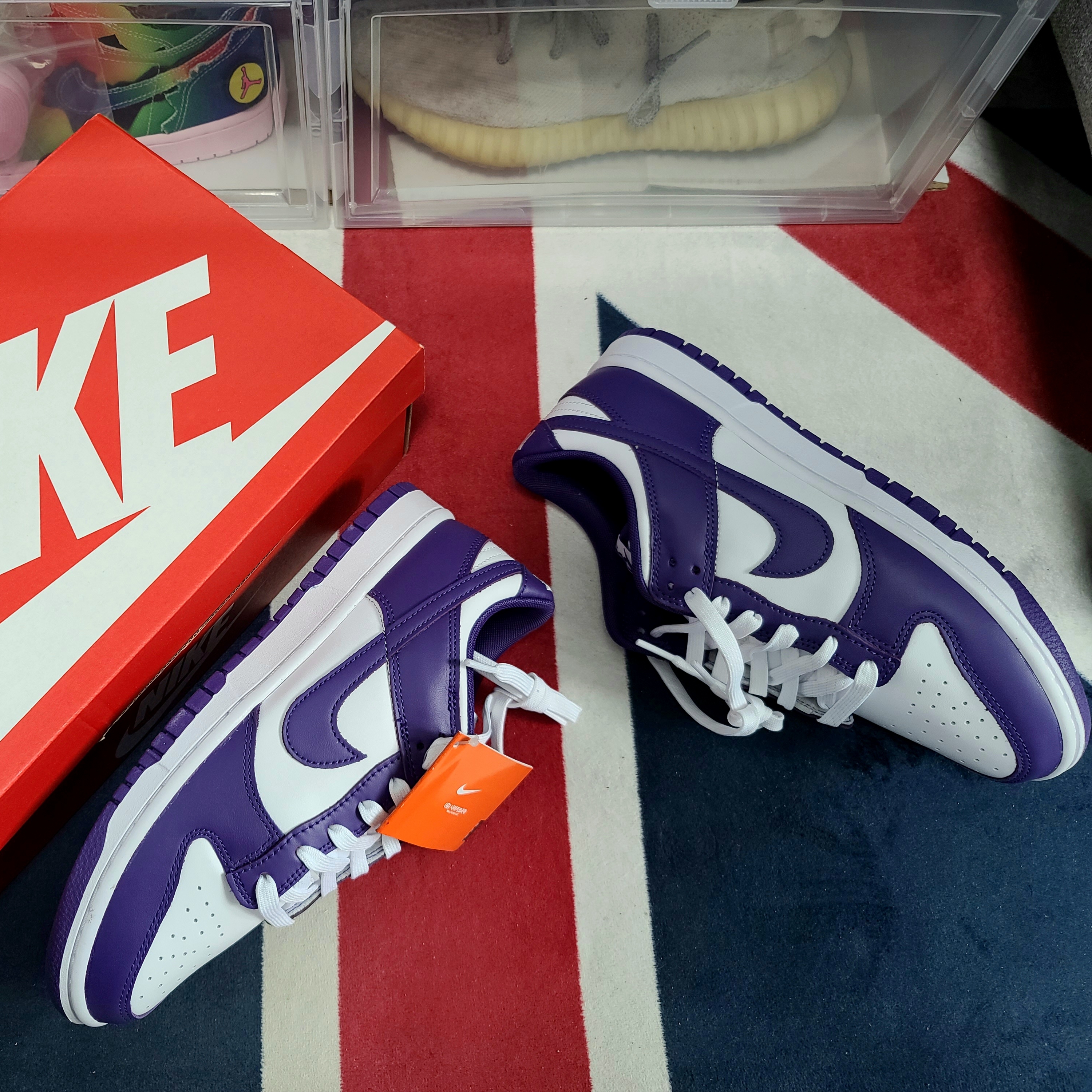 Nike Dunk Low Retro Championship Court Purple 착용 스타일 - 1