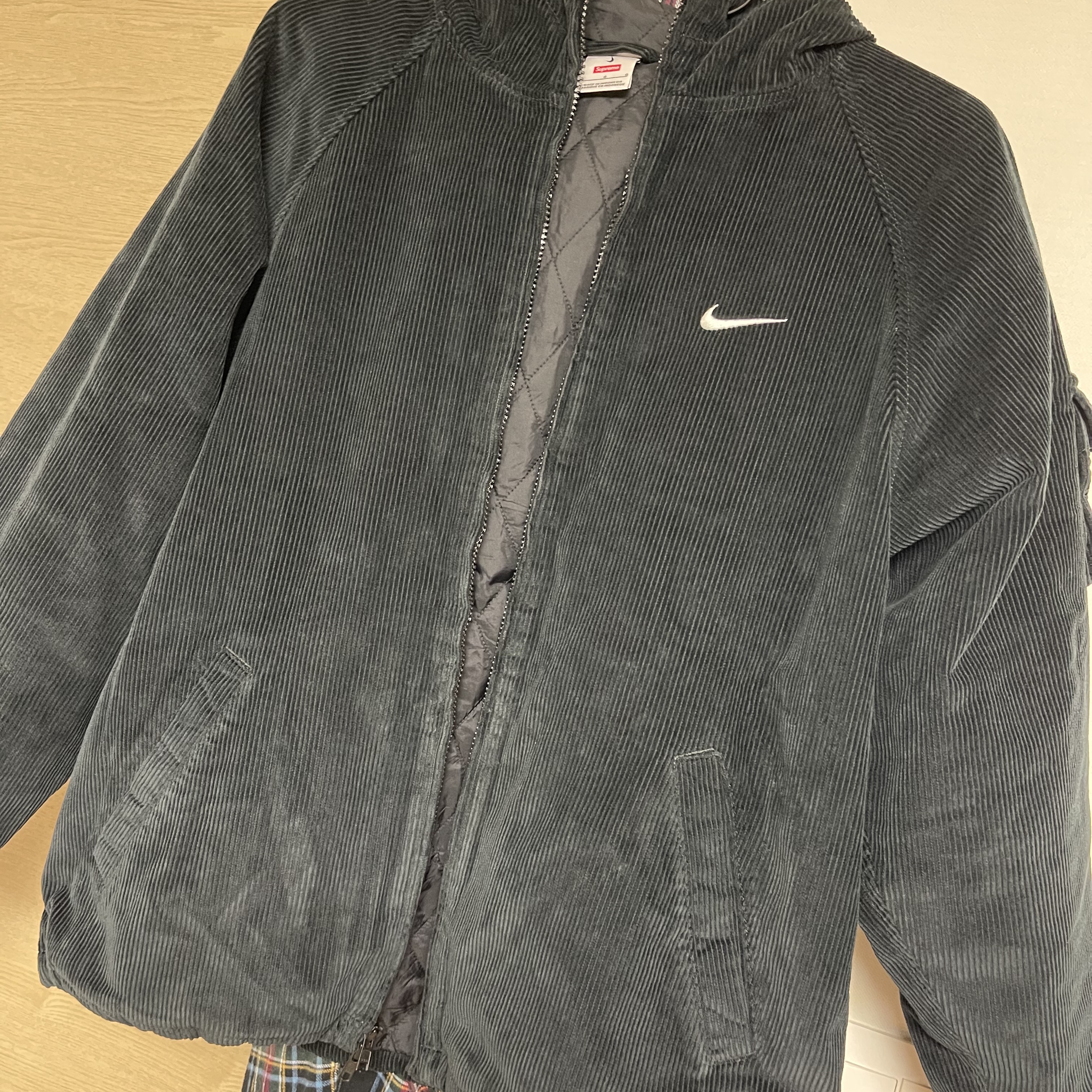 Supreme x Nike Arc Corduroy Hooded Jacket Black - 22SS, Nike x Stussy NRG FL Storm-Fit Pants Black (DO7170-010) 착용 스타일 - 2