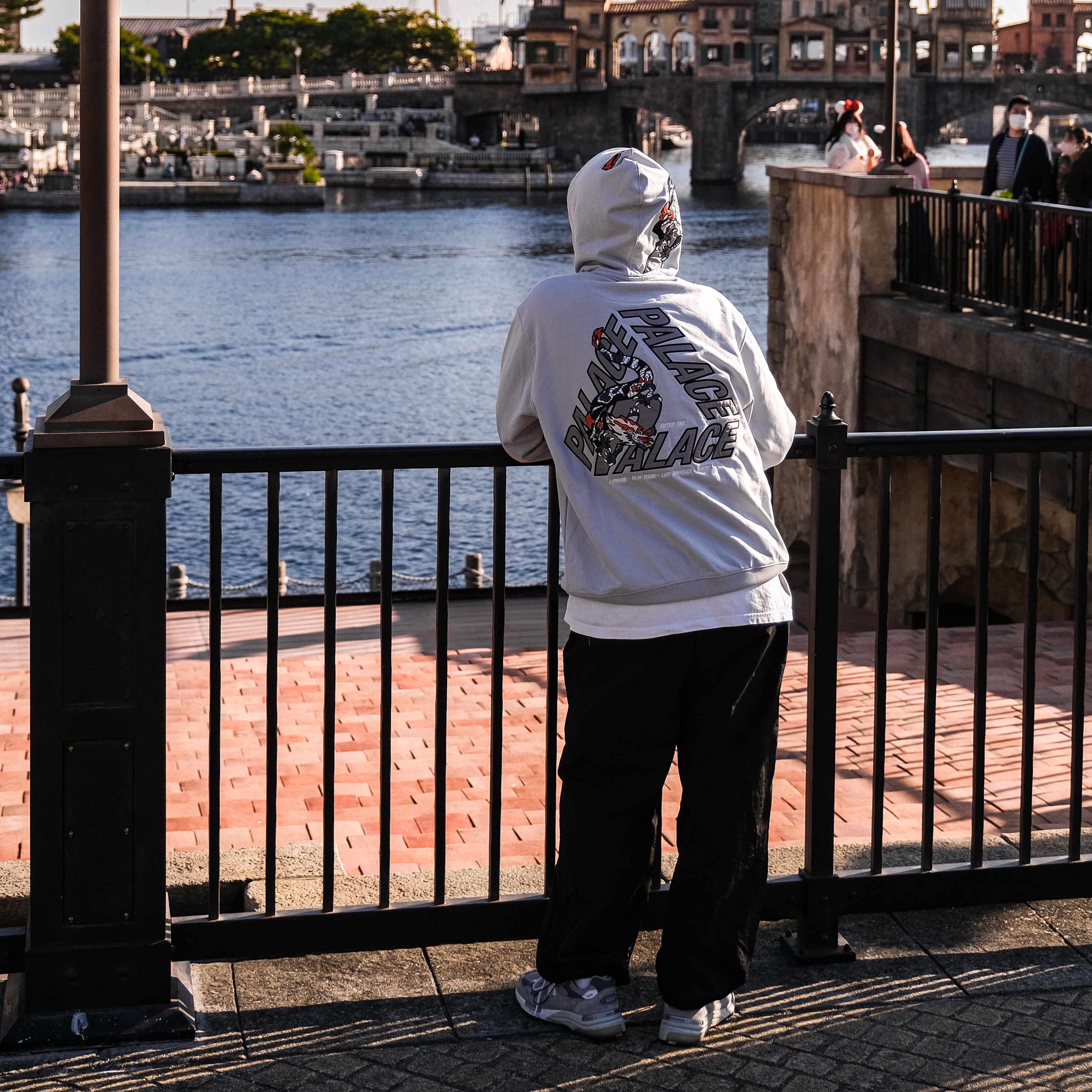 Palace Dragon P-3 Hood Grey - 22FW 착용 스타일