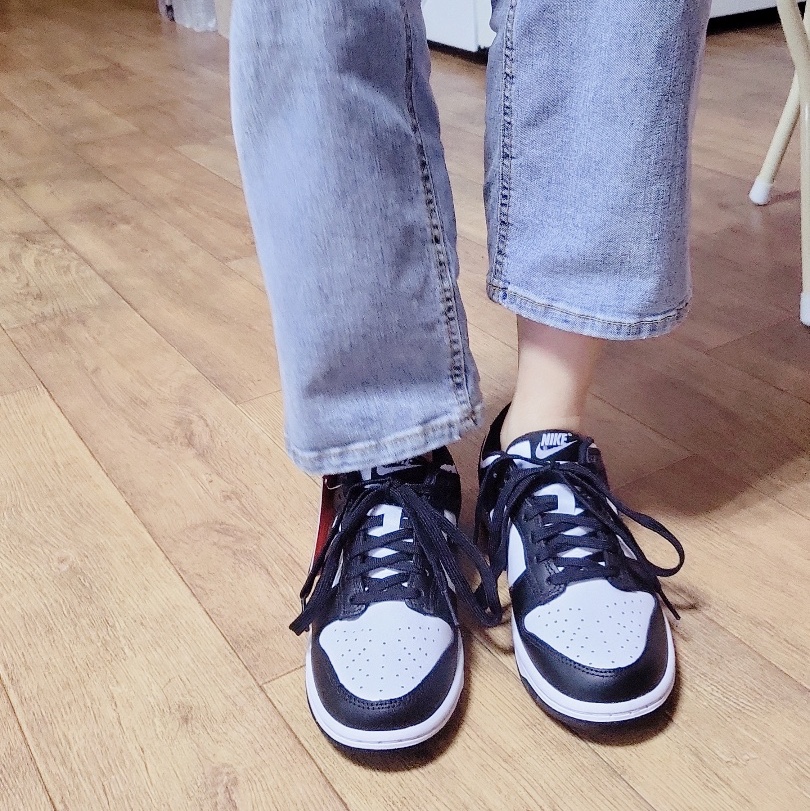 (W) Nike Dunk Low Black 착용 스타일