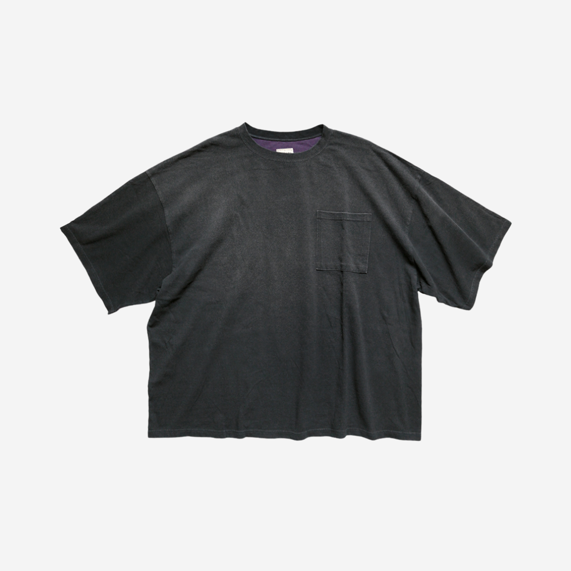 캐피탈 투톤 빅 포켓 티셔츠 블랙 퍼플 | Kapital | KREAM