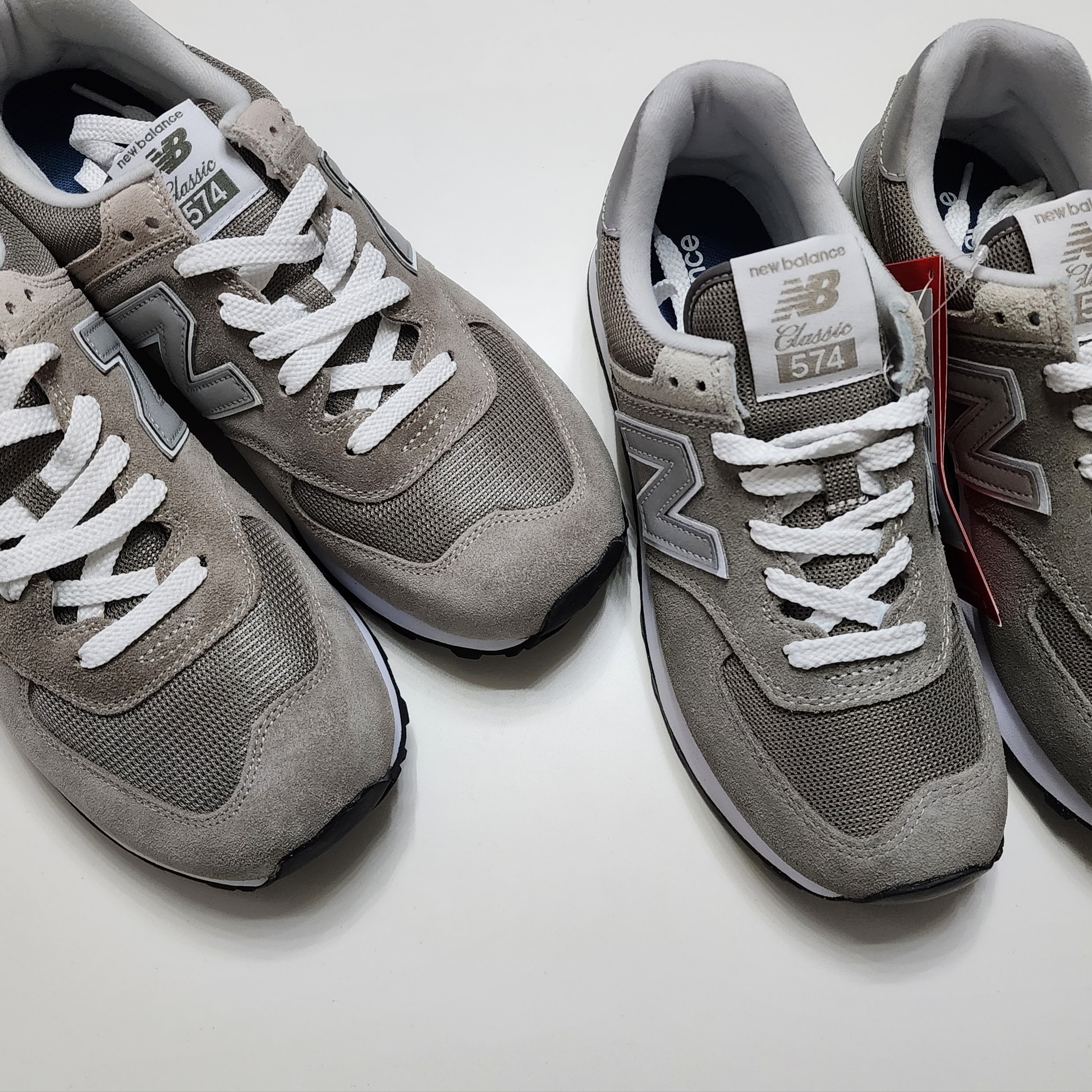 New Balance 574 Grey - D Standard, (W) New Balance 574 Worn By Anyone Grey - B Standard 착용 스타일 - 2