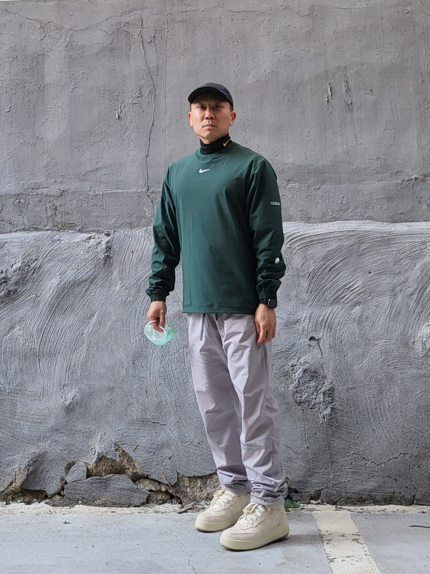 Nike x Drake Nocta Golf Crewneck Top Green - US/EU, Essentials Track Pants Moss - 20FW 착용 스타일 - 2