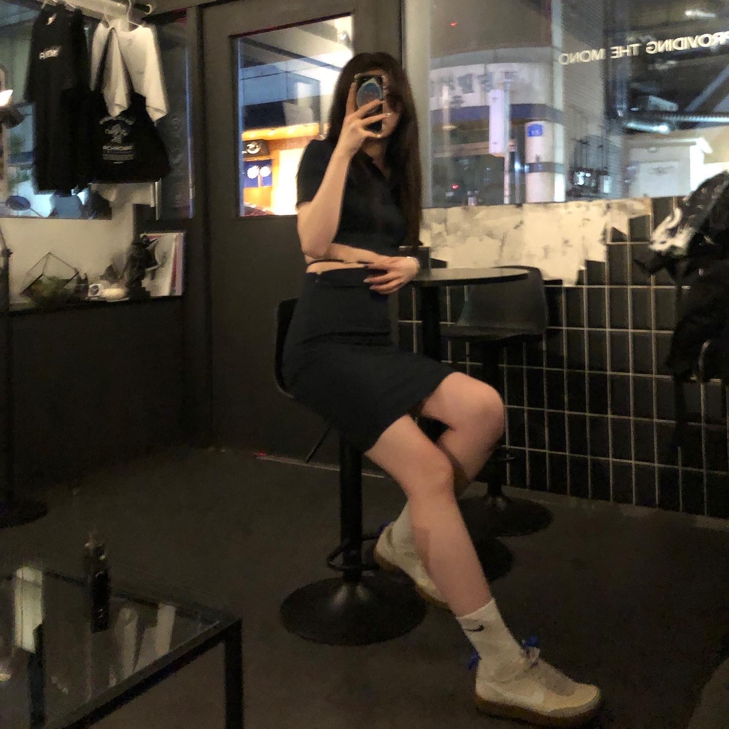 (W) Nike x Jacquemus NRG Short Sleeve Polo Dress Dark Obsidian - Asia, Nike x Tom Sachs General Purpose Shoe Light Cream 착용 스타일 - 5