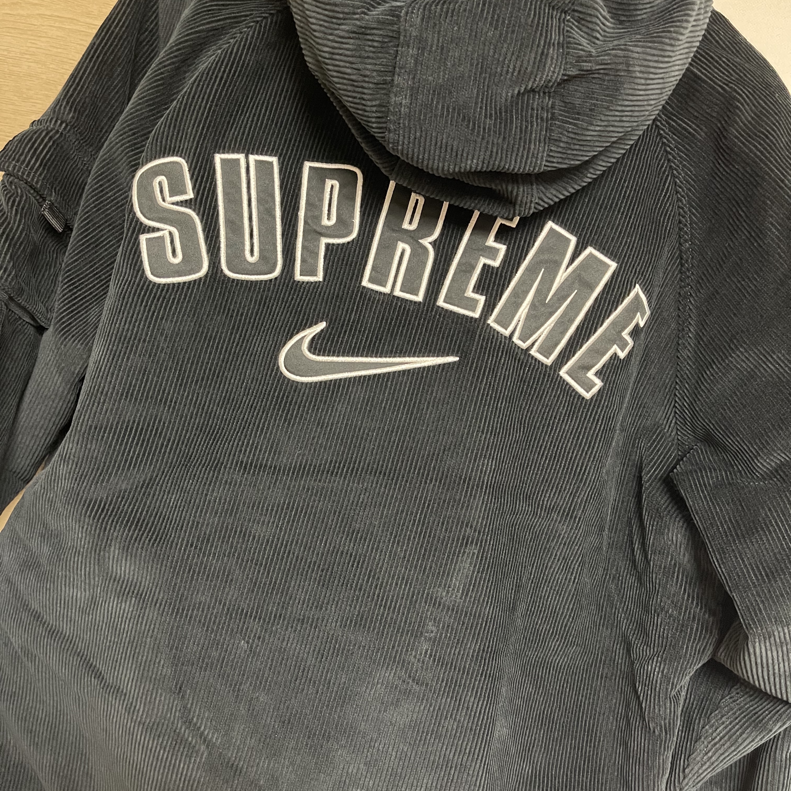 Supreme x Nike Arc Corduroy Hooded Jacket Black - 22SS, Nike x Stussy NRG FL Storm-Fit Pants Black (DO7170-010) 착용 스타일 - 3