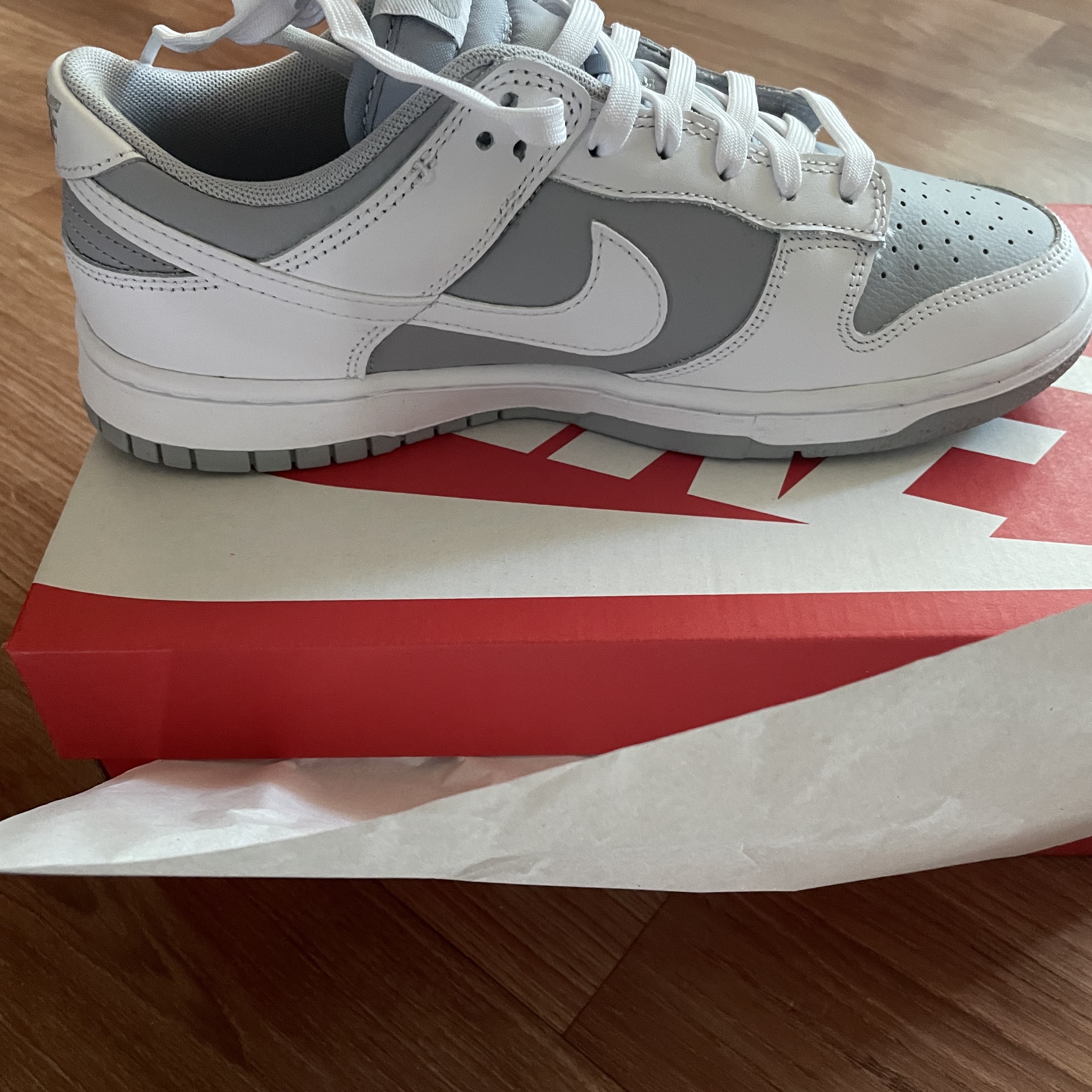 Nike Dunk Low Retro White Neutral Grey 착용 스타일
