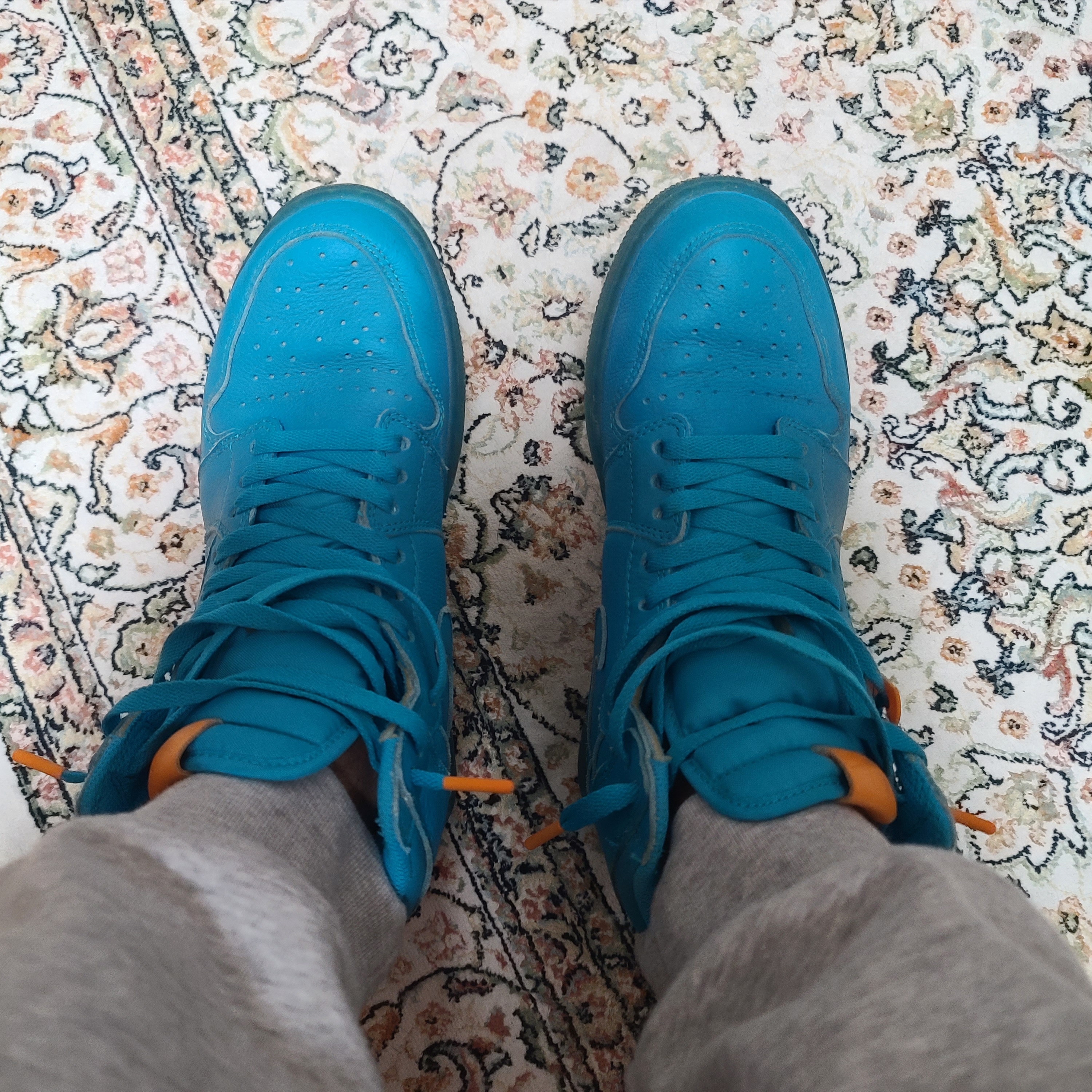 Jordan 1 Retro High Gatorade Blue Lagoon 착용 스타일