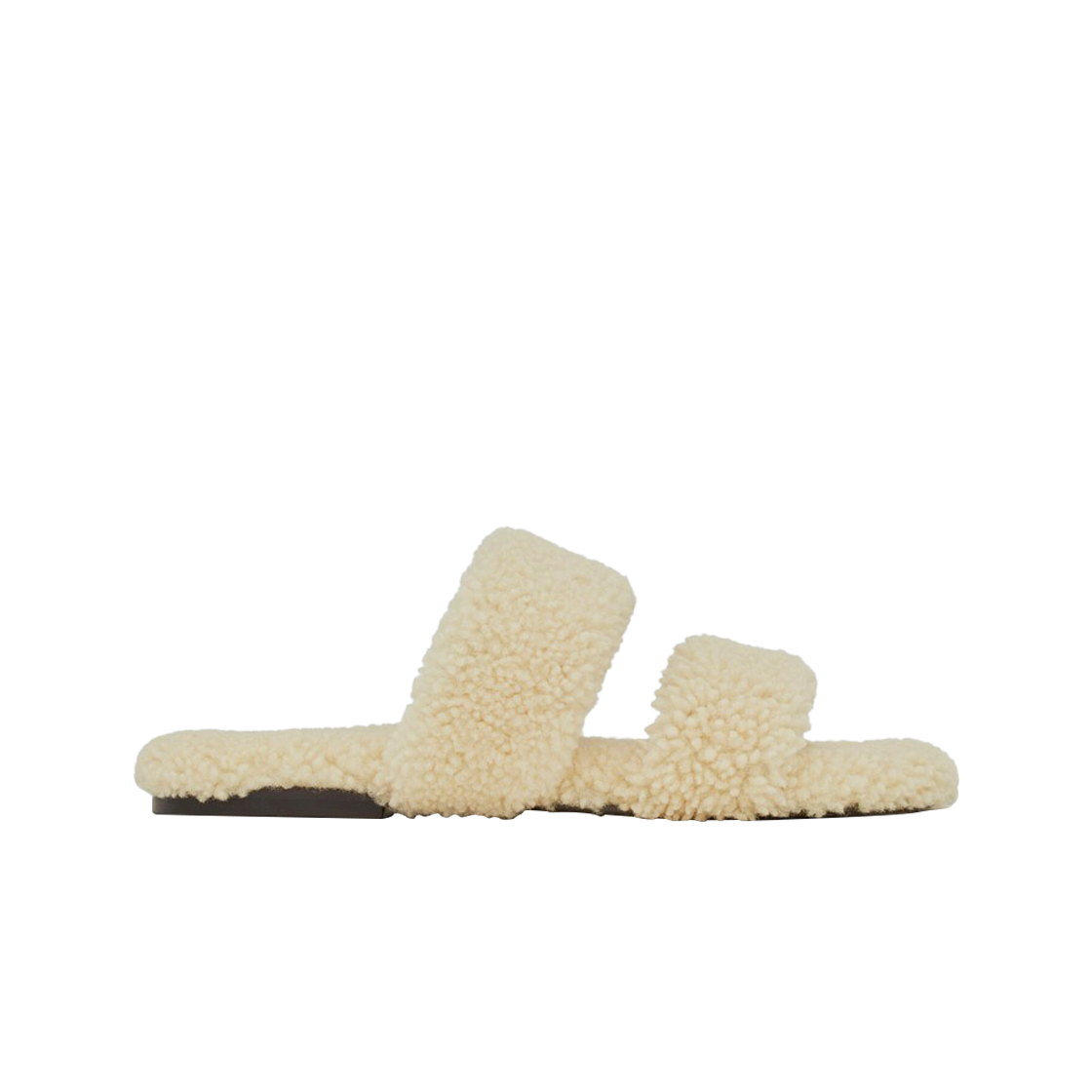 생로랑 블리치 셔링 뮬 크림(Saint Laurent Bleach Mules in Shearling Cream) - 1