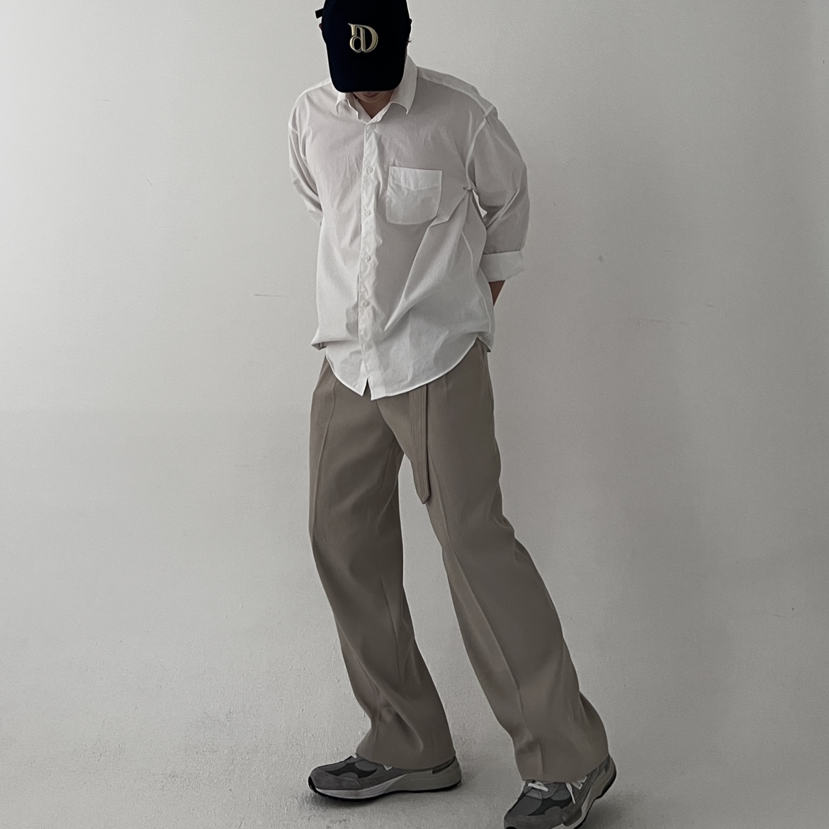 New Balance 992 Made in USA Grey - D Standard 착용 스타일 - 1