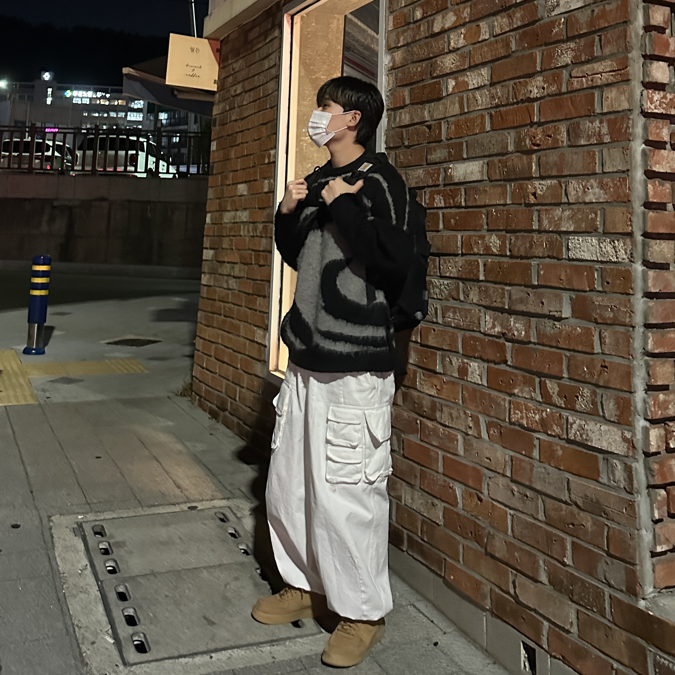 Nike Air Force 1 '07 WB Flax 착용 스타일