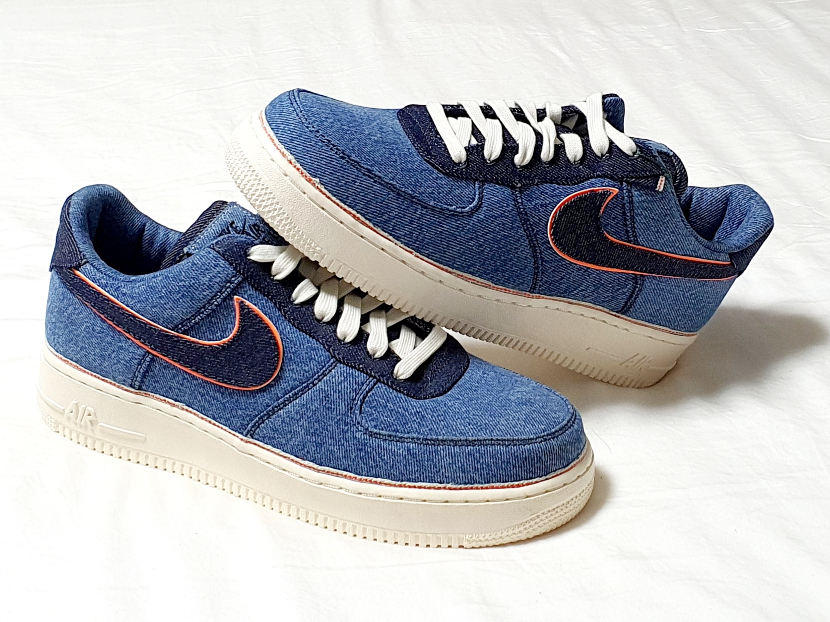 Nike x 3x1 Air Force 1 '07 PRM Stonewash Blue 착용 스타일 - 1