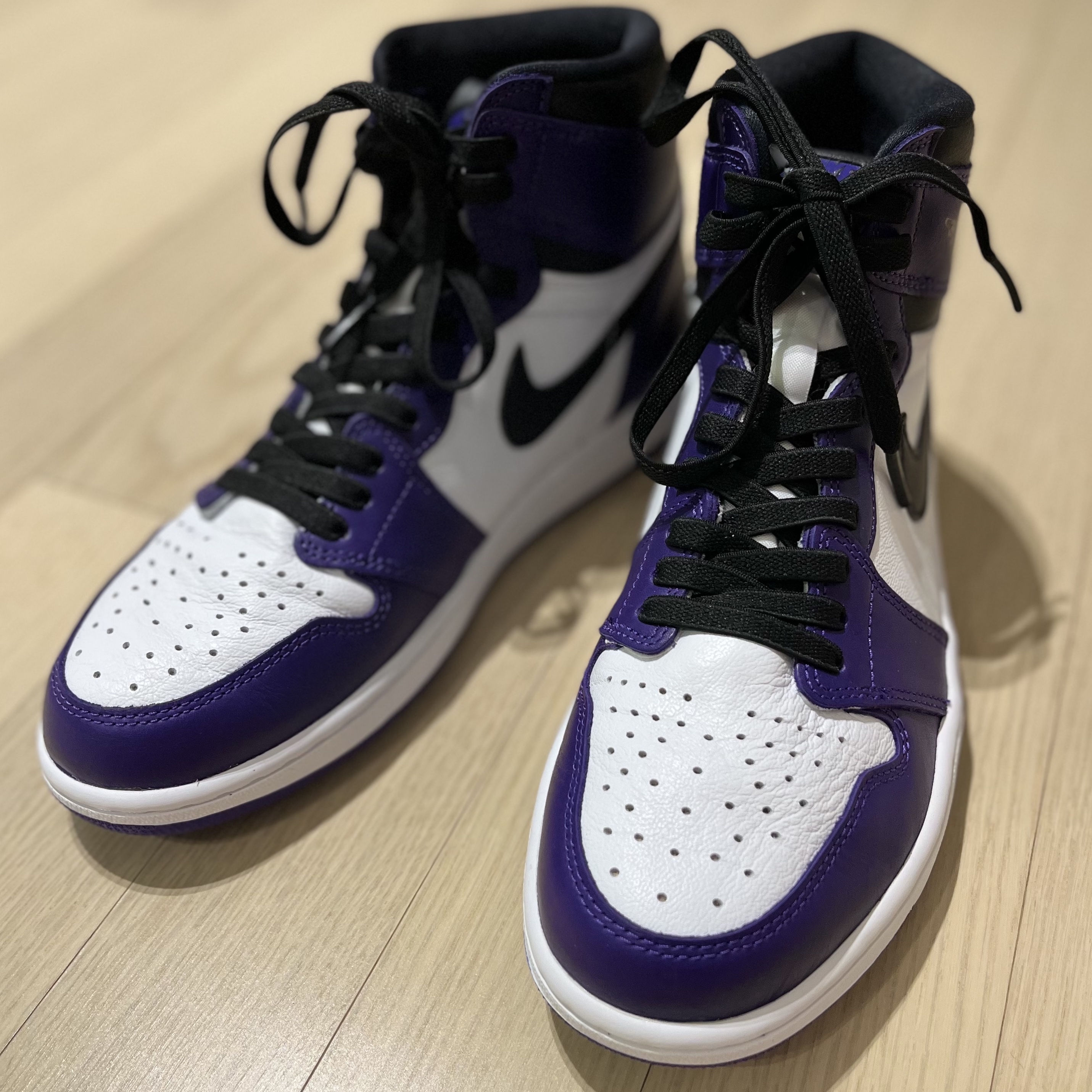 Jordan 1 Retro High OG Taxi, Jordan 1 Retro High OG Court Purple 2020 착용 스타일 - 2