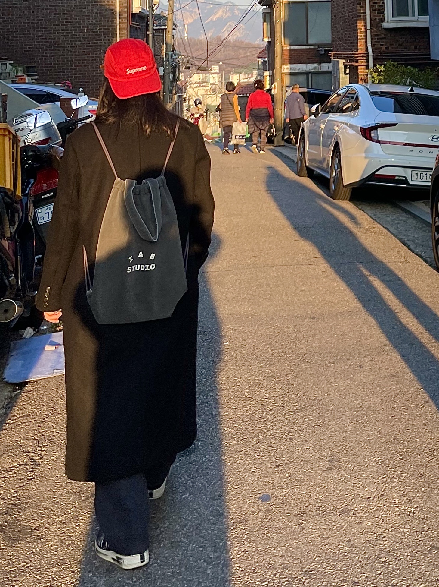 IAB Studio Pigment Sack Black, IAB Studio Pigment Hoodie & Sack Black 착용 스타일