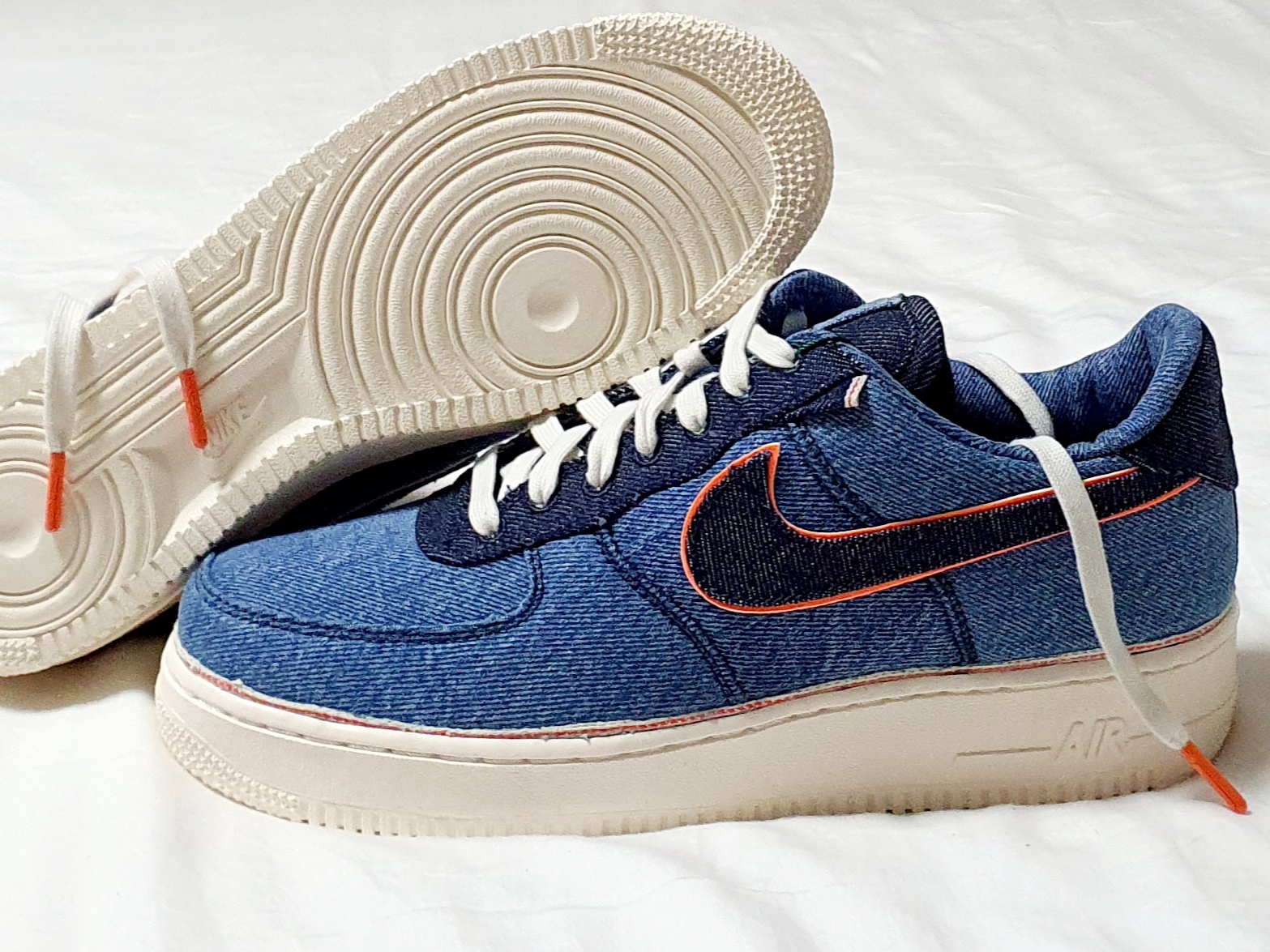 Nike x 3x1 Air Force 1 '07 PRM Stonewash Blue 착용 스타일 - 5