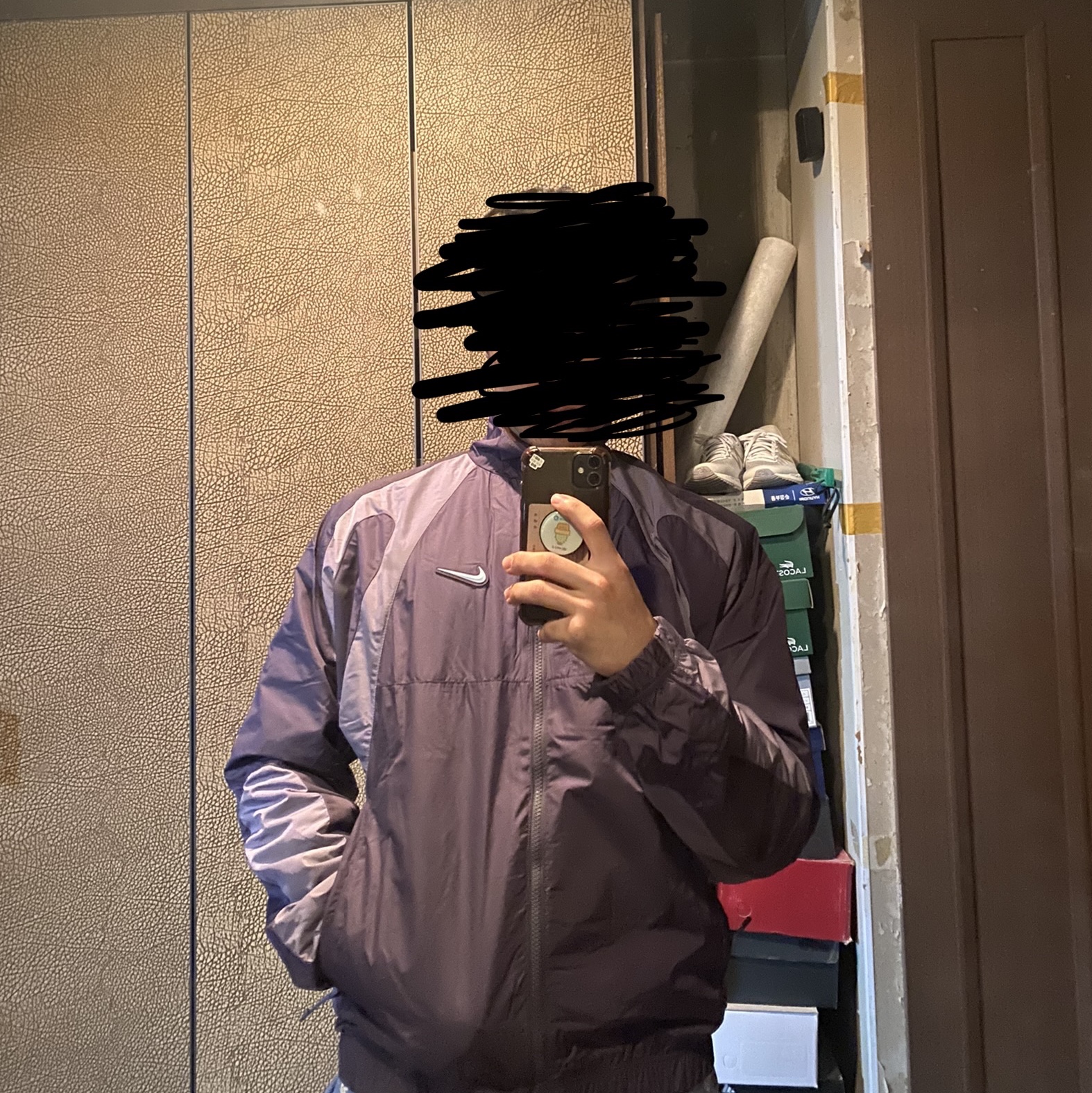 Nike x Drake Nocta NRG Nylon Track Jacket Dark Raisin - Asia 착용 스타일 - 1